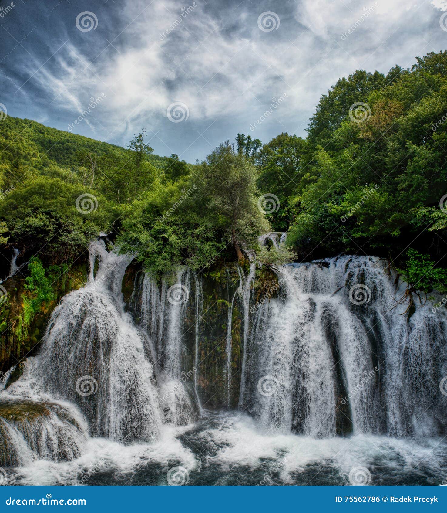 plitvice lakes national park waterfall, plitvica, croatia
