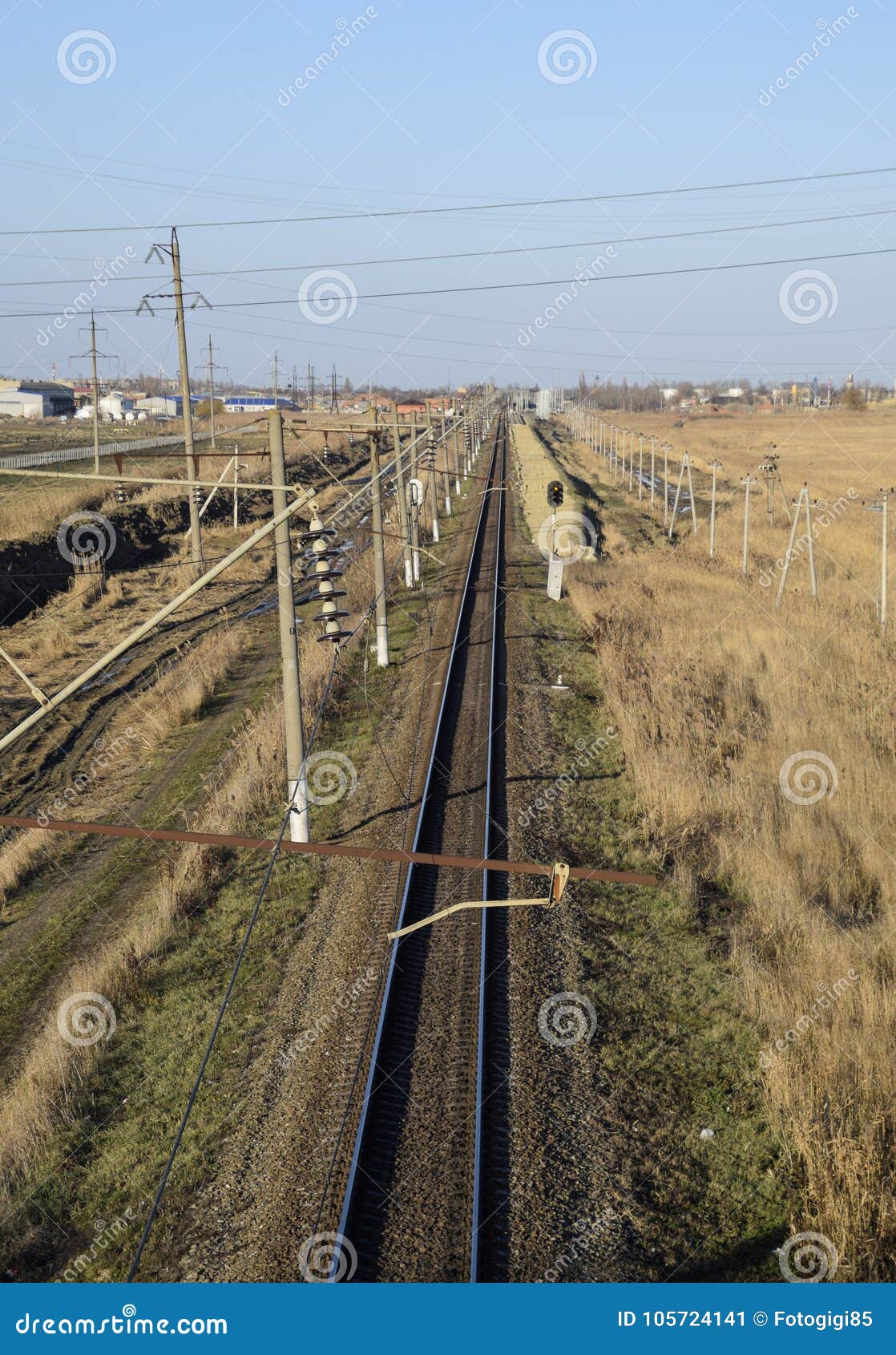 Plot Railway. Top View on the Rails Stock Image Image of destination nature 105724141