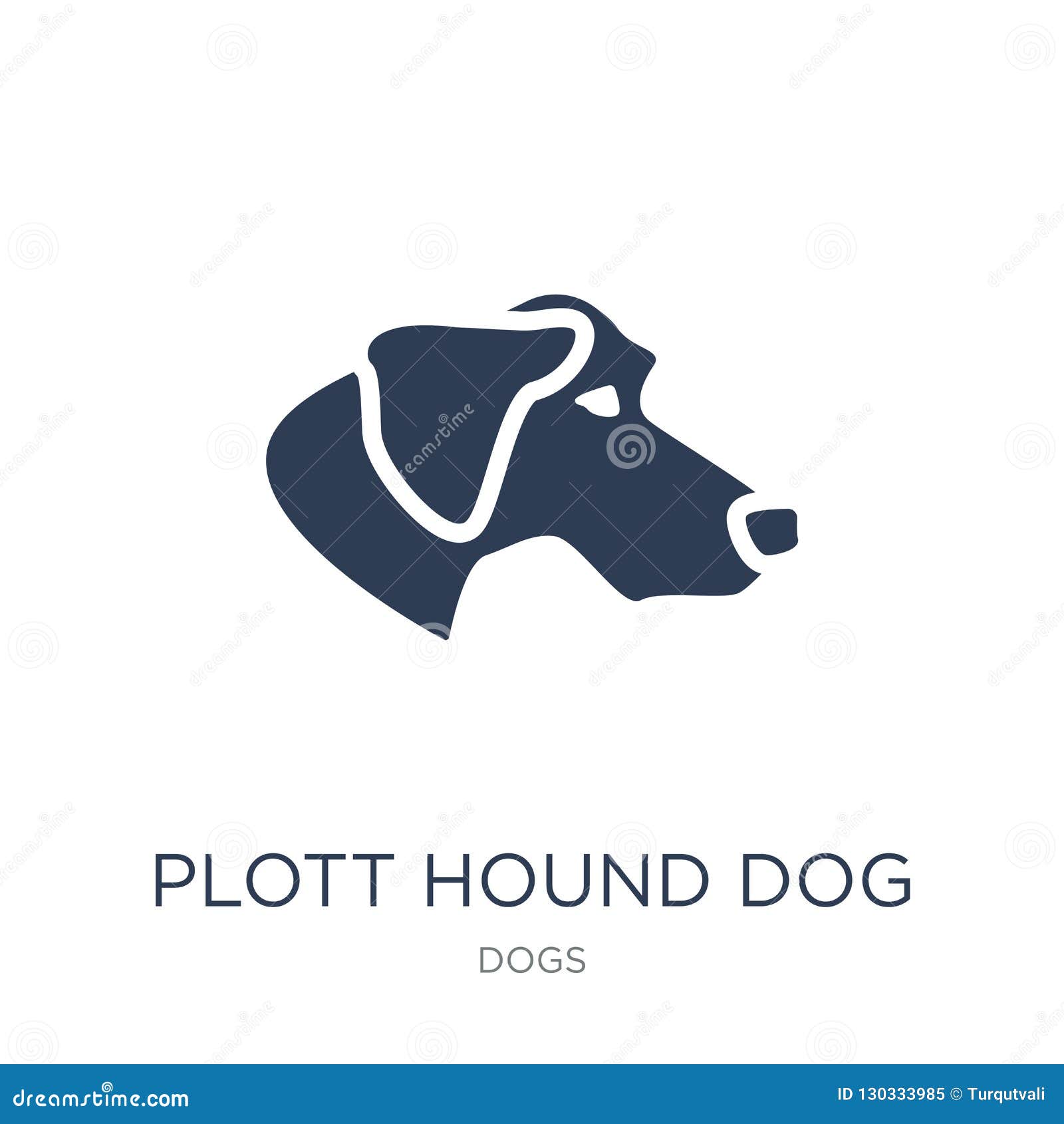 plott hound dog icon. trendy flat  plott hound dog icon on