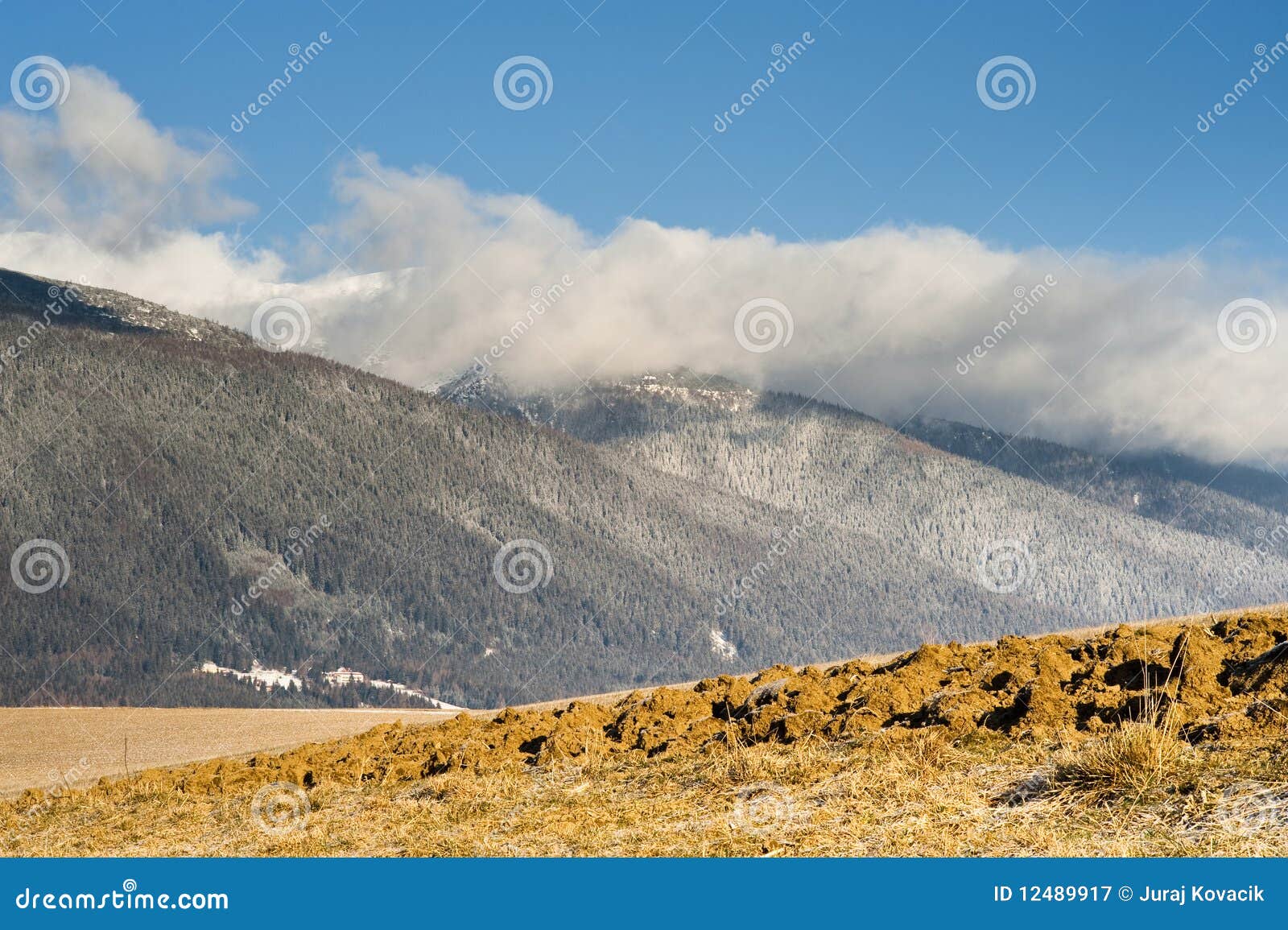 Plough field stock image. Image of