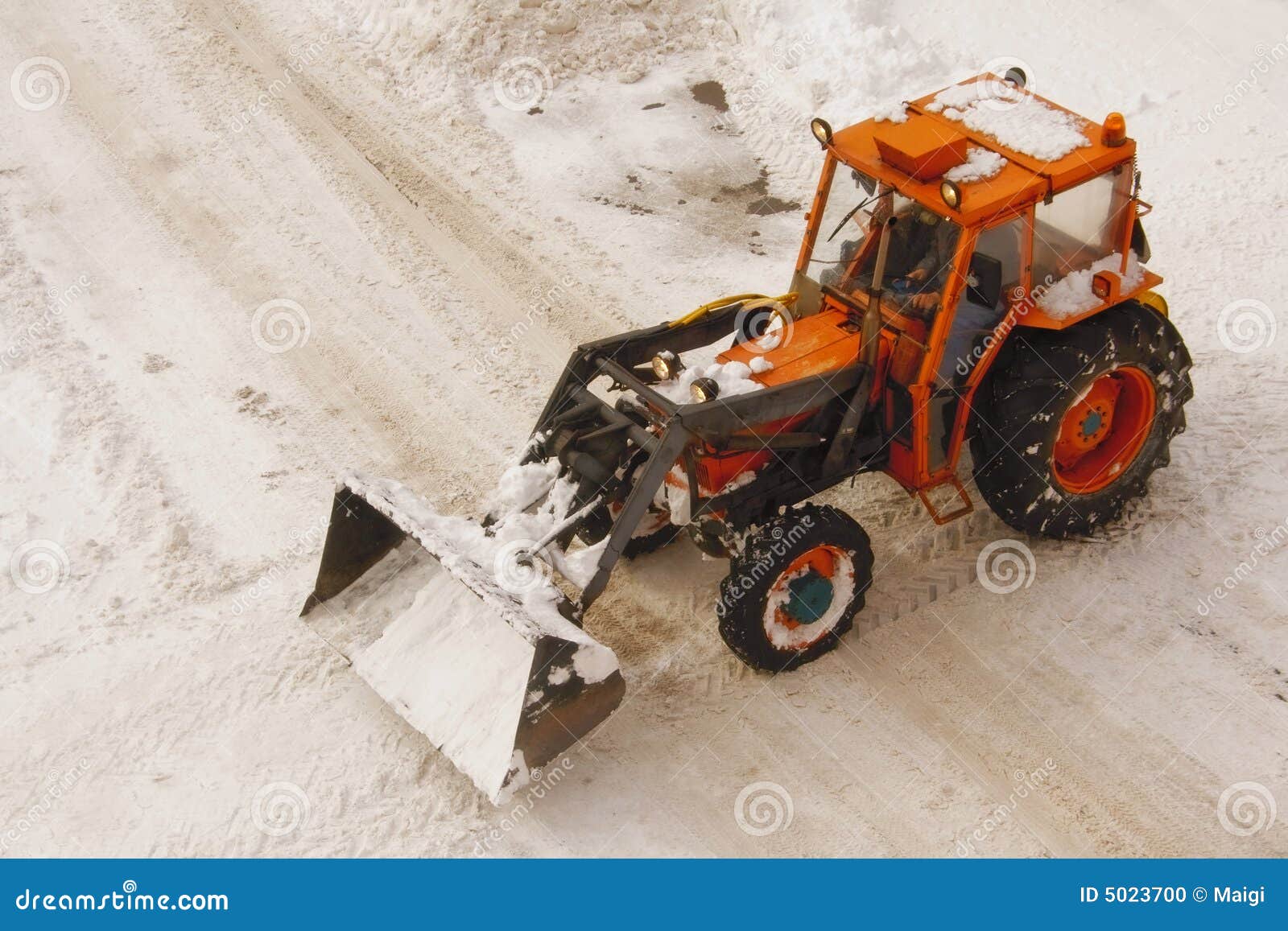 Plowing Snow stock photo. Image of cold, tractor, transportation 5023700