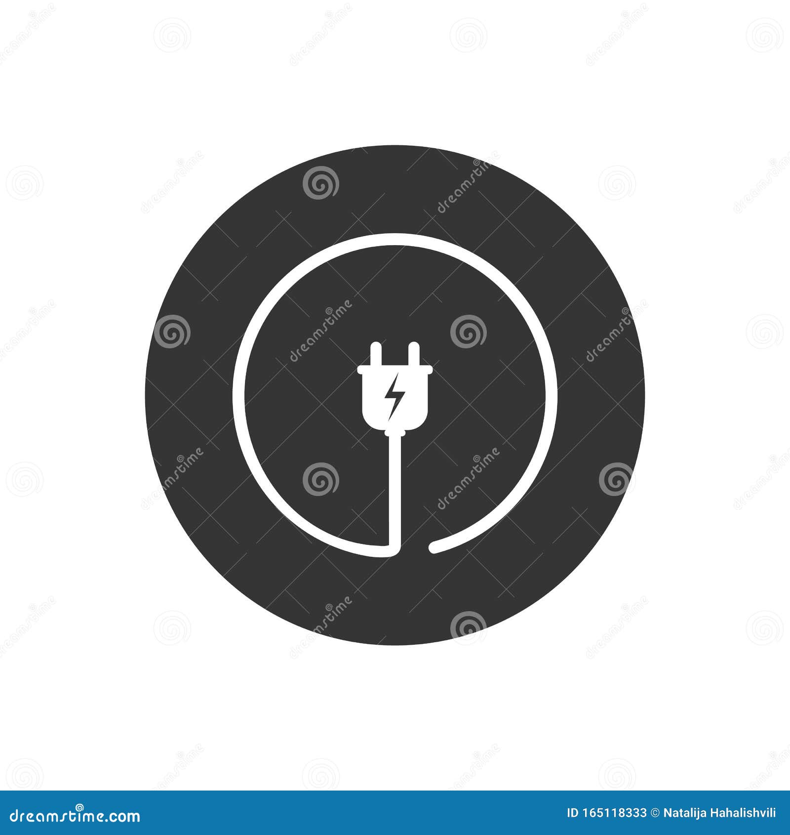 Plug Icon for Socket. Electric Cable and Adapter. Electrical Concept