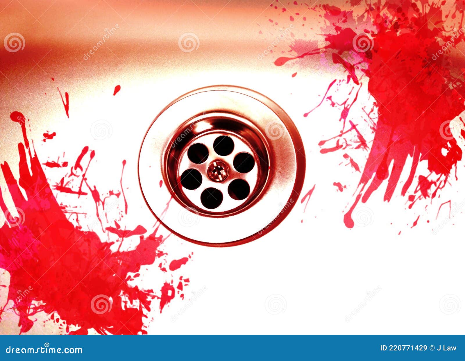 Accidental Paint Splash in a NEW White Coloured Kitchen Sink in Vivid Red  Colour Stock Illustration - Illustration of hole, colourful: 220771429