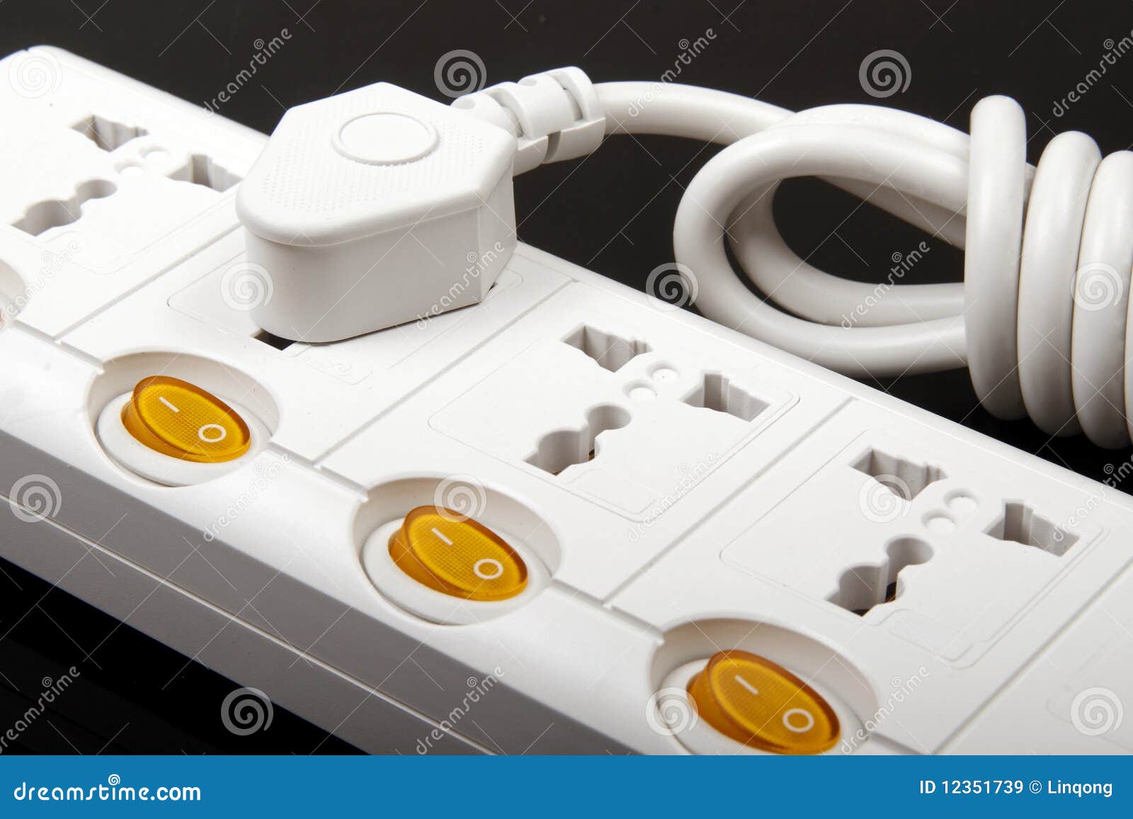 Plug in powerboard stock image. Image of standard, electricity 12351739