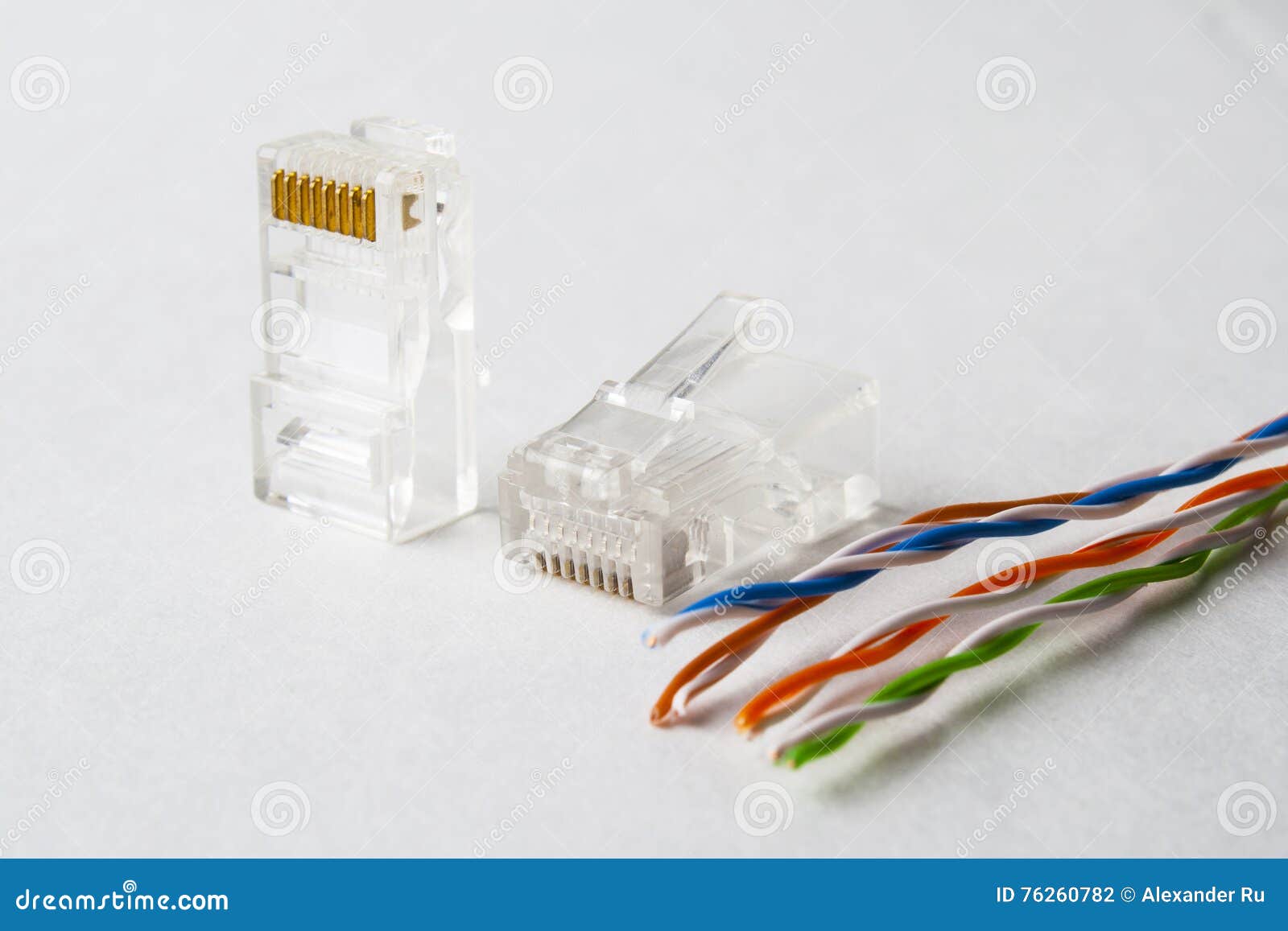 Plug To Connect the Internet. Plug RJ45. Photo - Image data, broadband: 76260782