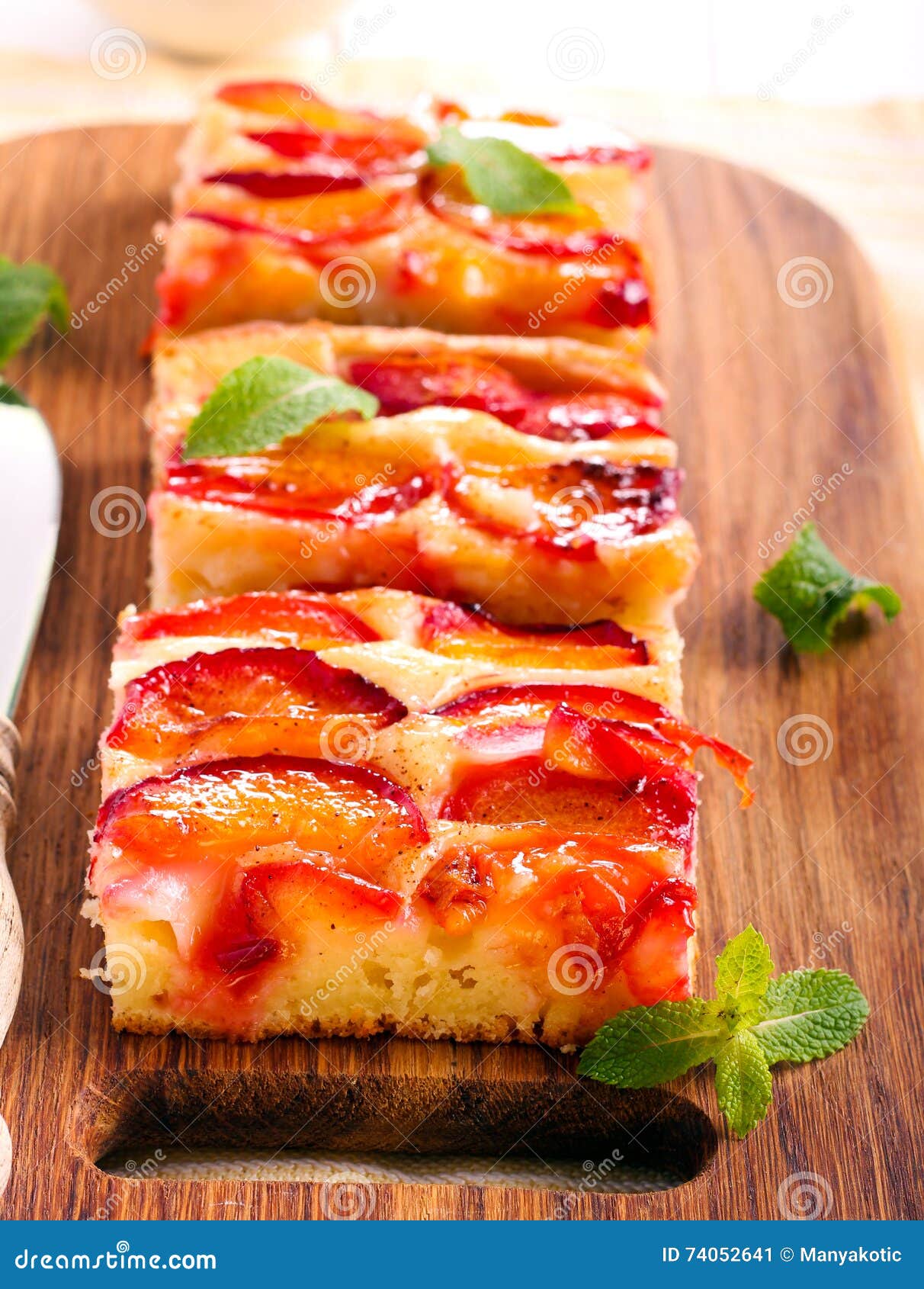 Plum and Cinnamon Cake Bars Stock Image Image of bars, pastry 74052641