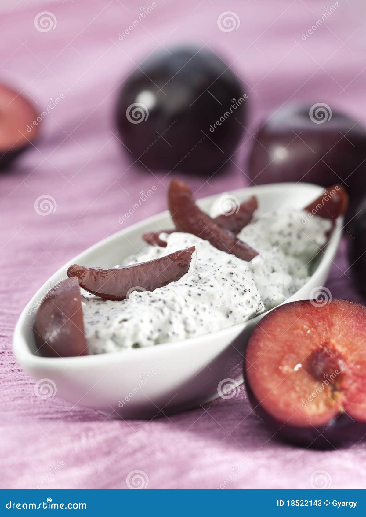 Plum cream stock image. Image of full, macro, glass, cream 18522143