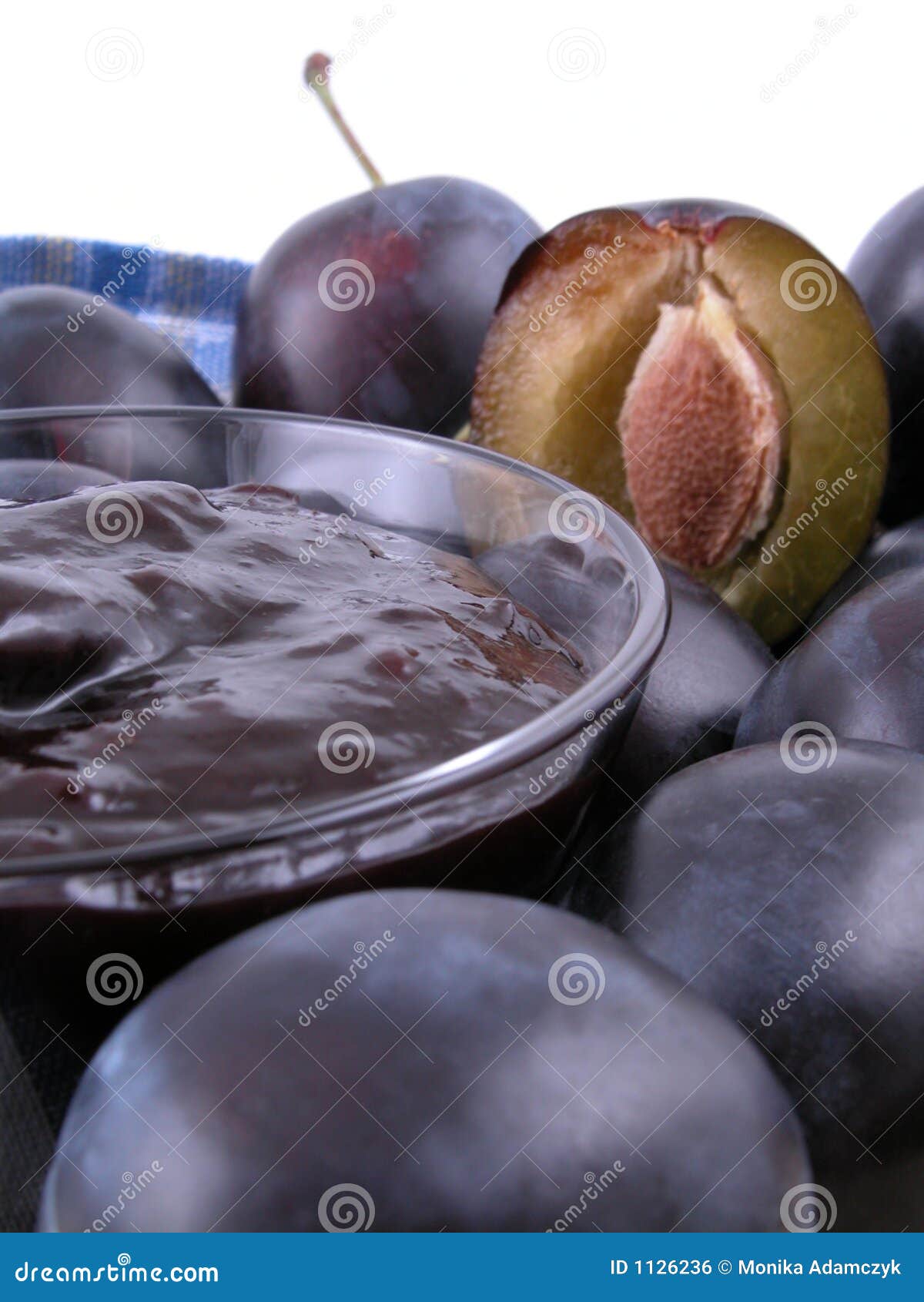 Plum jam stock photo. Image of component, plums, calorie 1126236