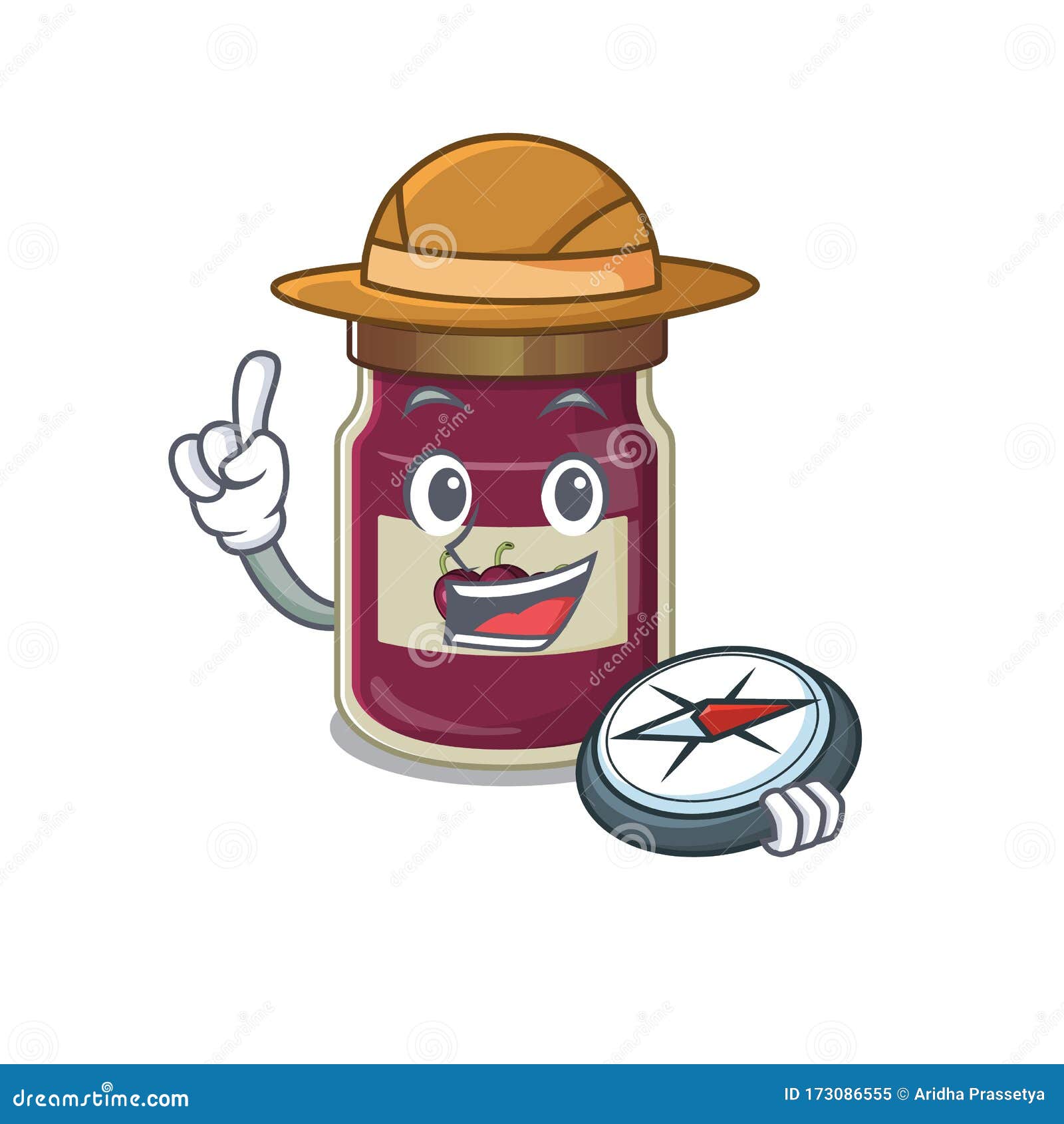 Plum Jam Experienced Explorer Using A Compass Stock Vector Plum Jam Experienced Explorer Using A Compass Stock Vector
