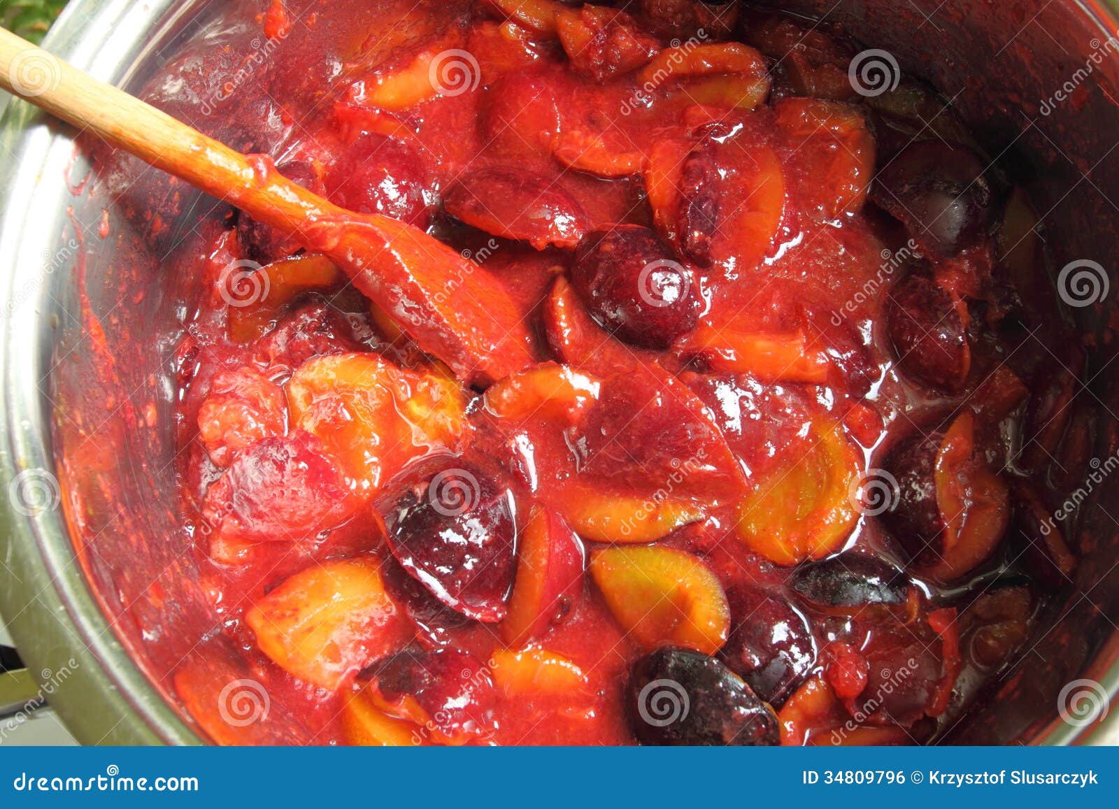 Plum jam stock photo. Image of chutney, preparation, preserve 34809796