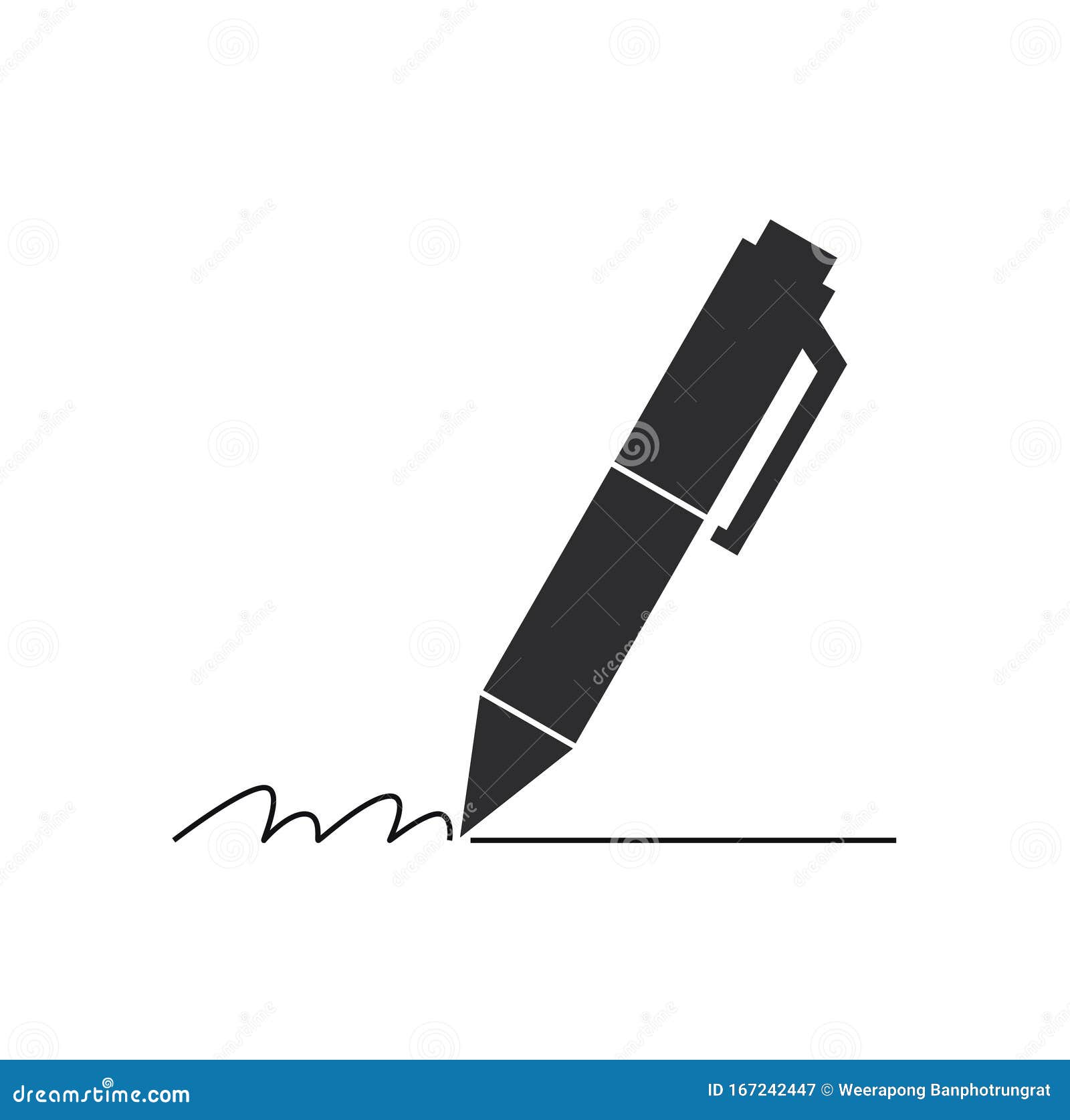Pluma para escribir ilustración del vector. Ilustración de escritura -  167242447