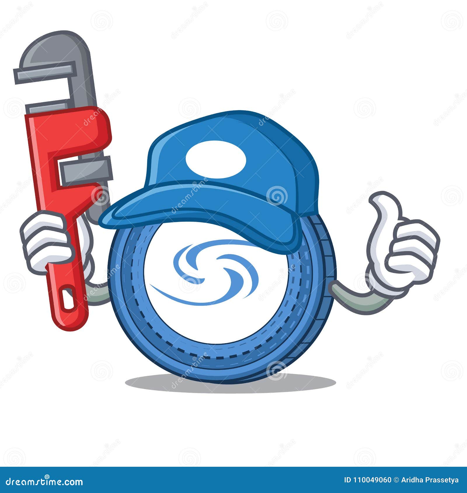 Plumber Syscoin Mascot Cartoon Style Stock Vector - Illustration of