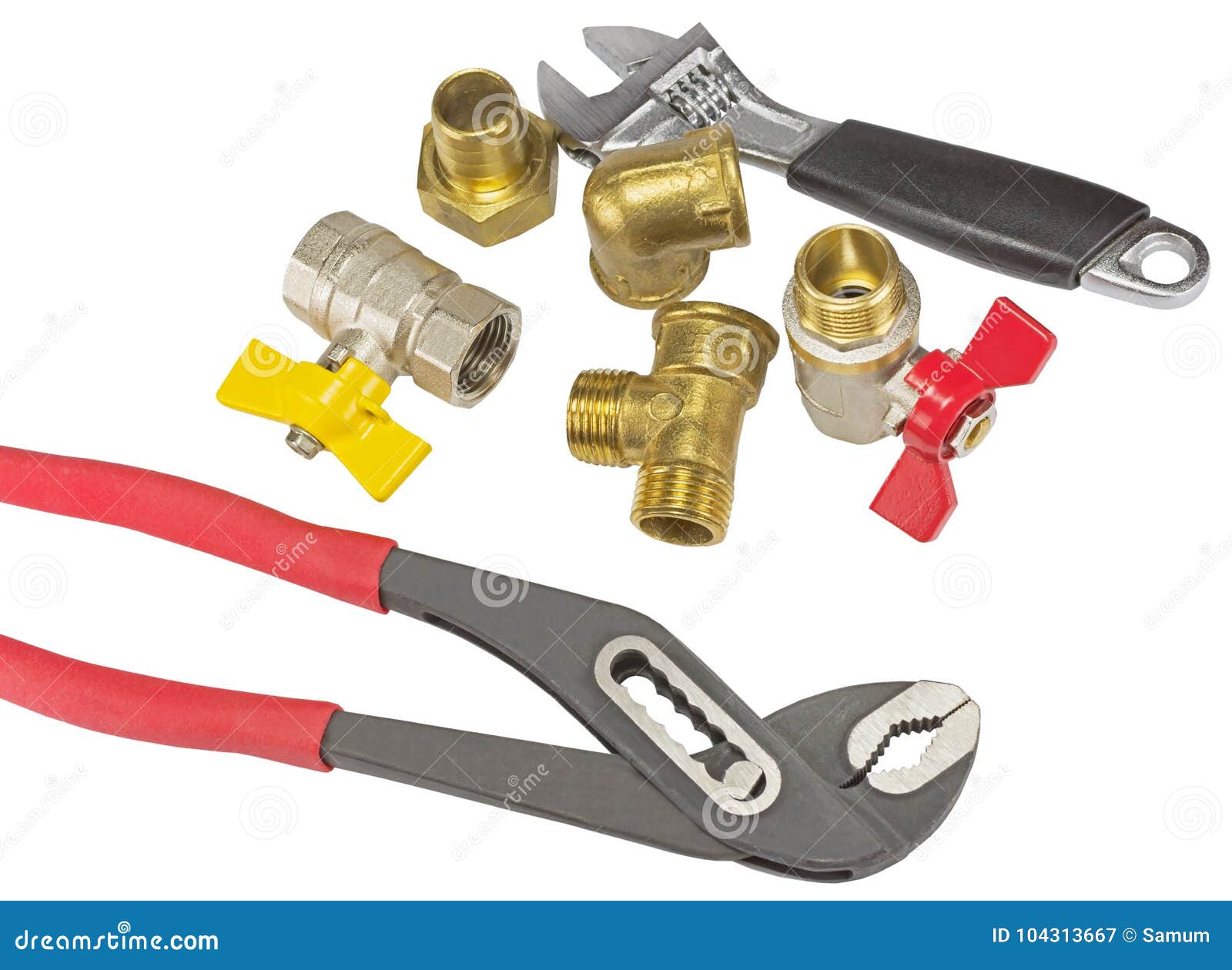 Plumbing Accessories and Tools Stock Image Image of plumber, valve