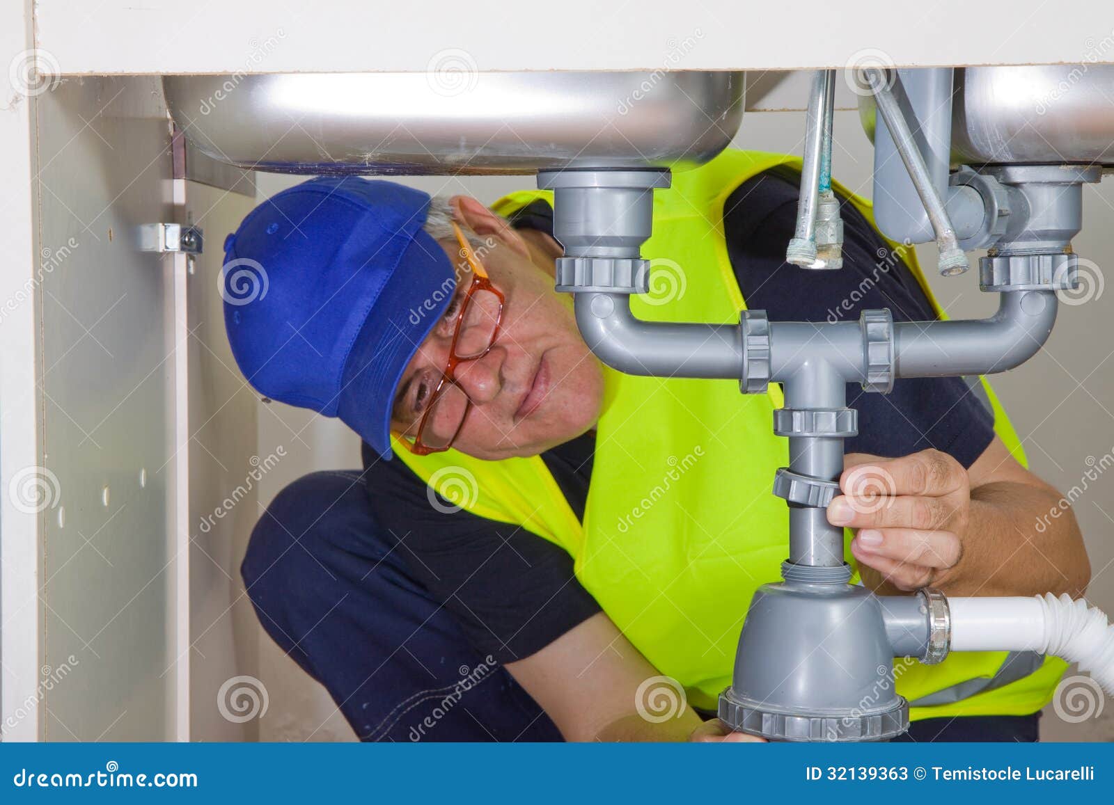 Plumber stock image. Image of sink, pipe, remodel, interior 32139363