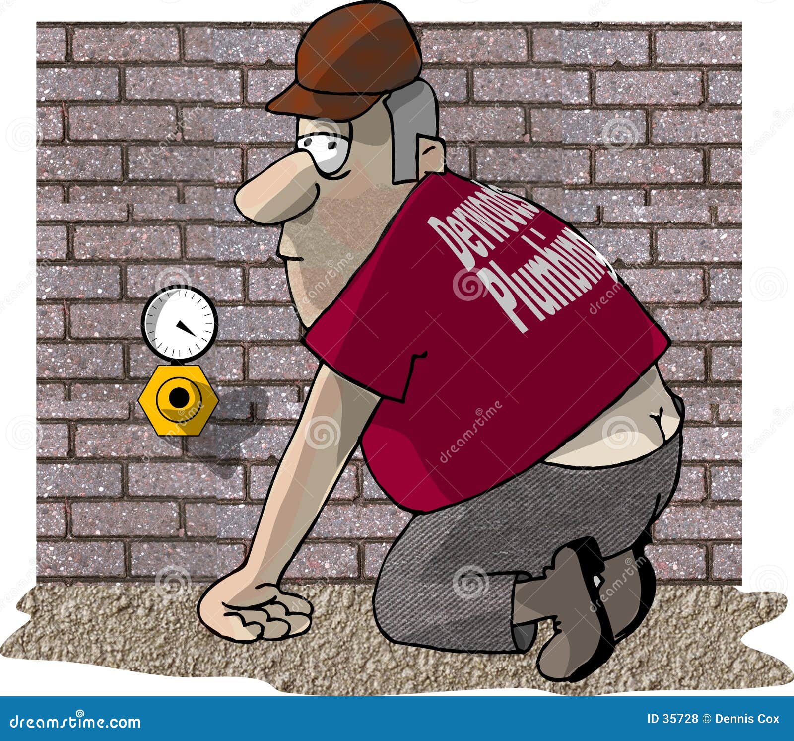 Plumbers Crack stock illustration. Illustration of natural - 35728