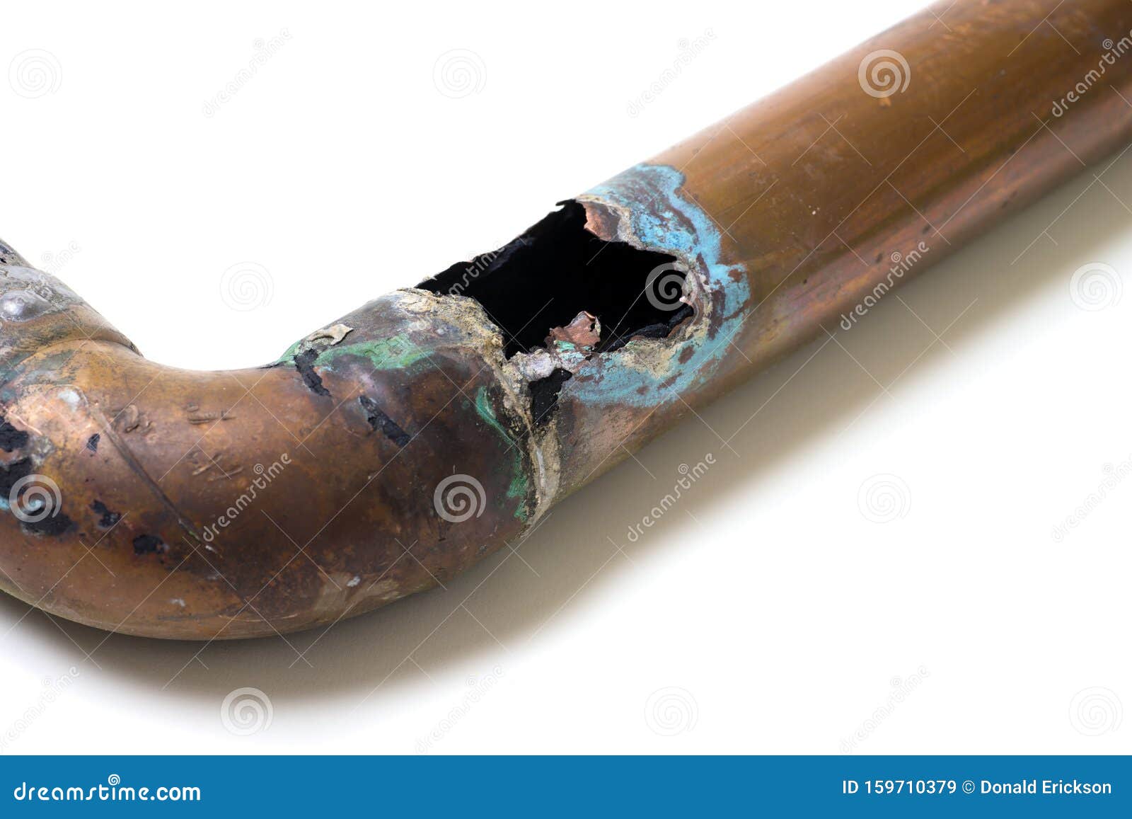 Plumbing Corroded Damaged Water Line Isolated On White Stock Image Image Of People