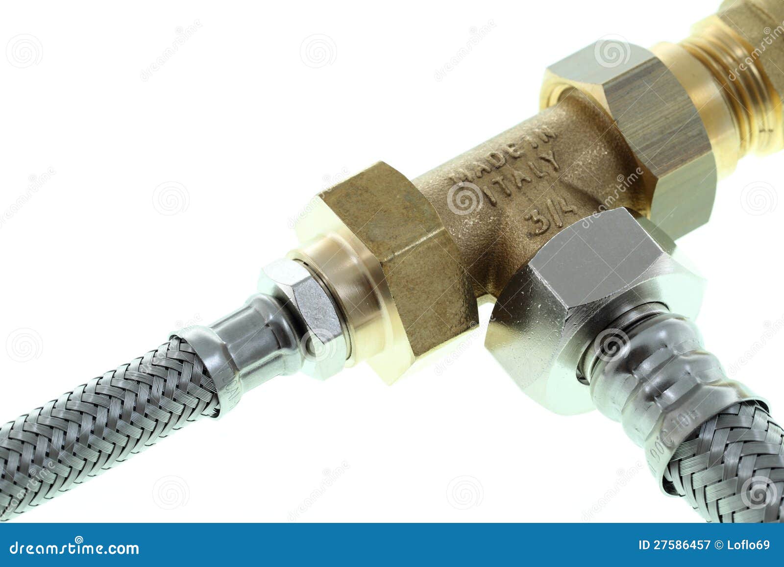 Plumbing fitting stock image. Image of white, renovation 27586457