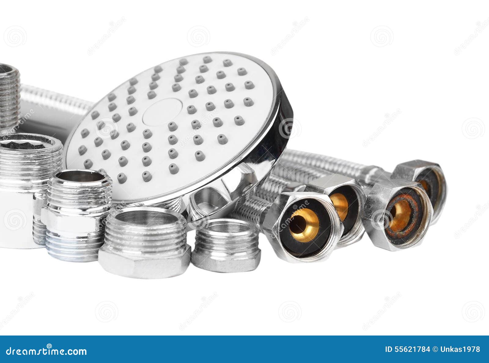 Plumbing Fitting, Hosepipe and Showerhead Stock Photo Image of