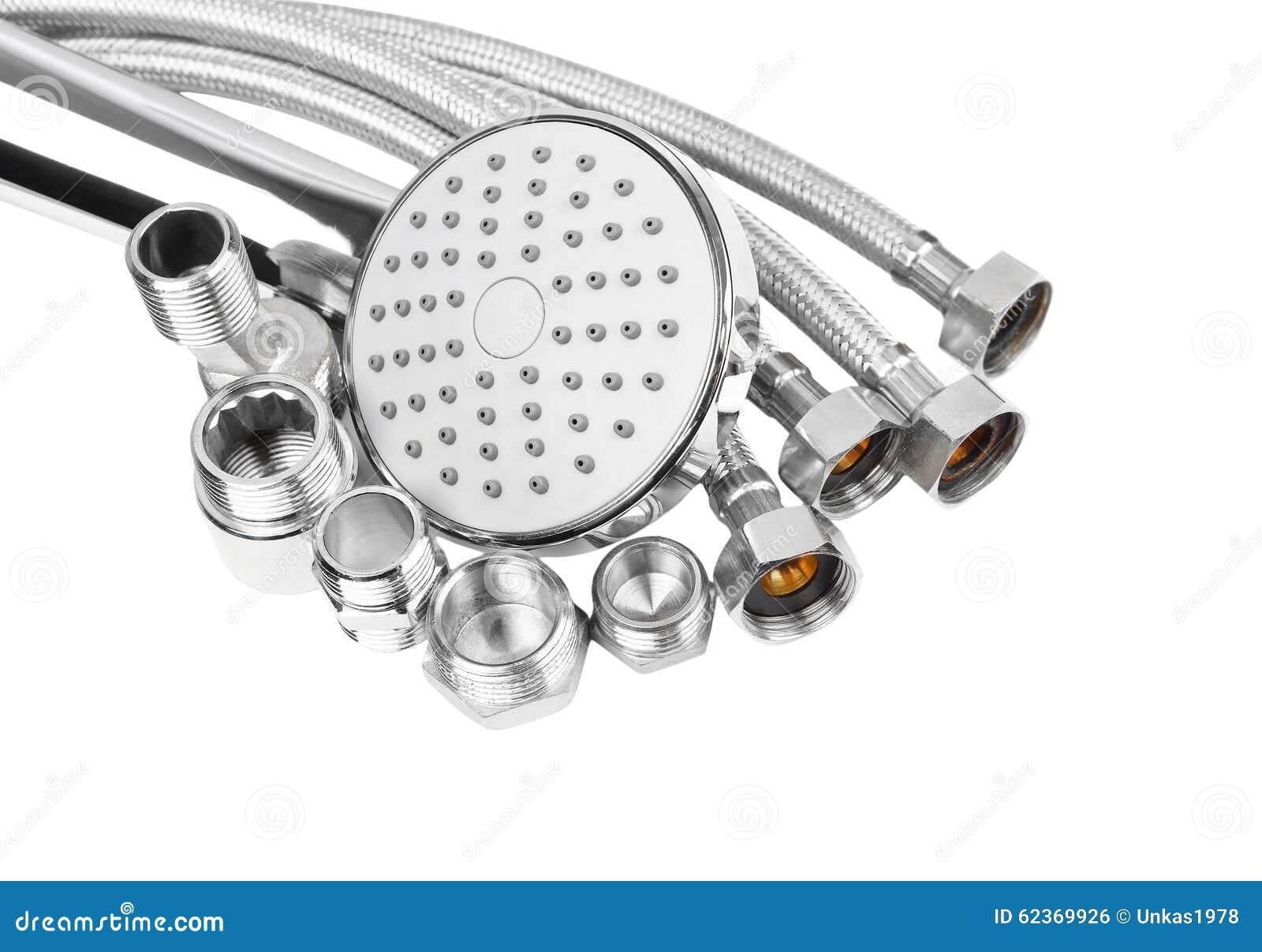 Plumbing Fitting, Hosepipe and Showerhead Stock Photo Image of