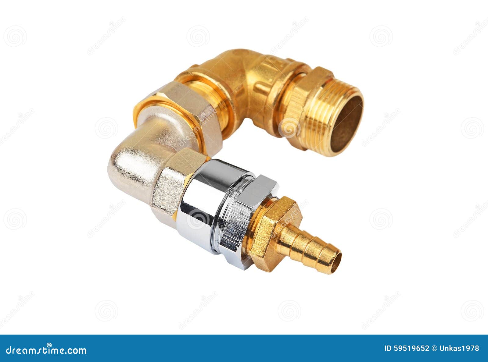 Plumbing Fitting and Tubulure Stock Photo Image of chrome, brass