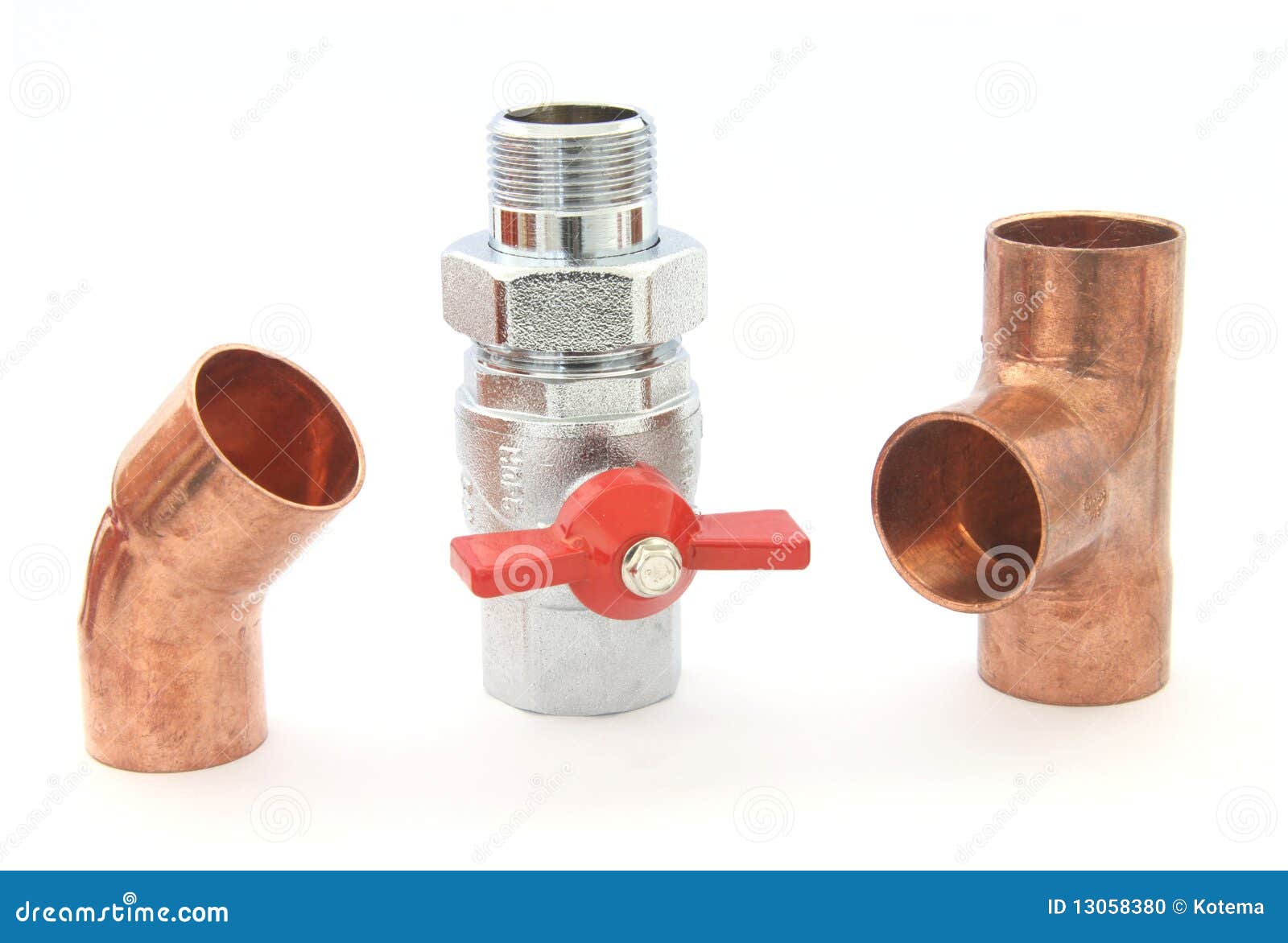 Plumbing fittings stock photo. Image of handle, frame 13058380
