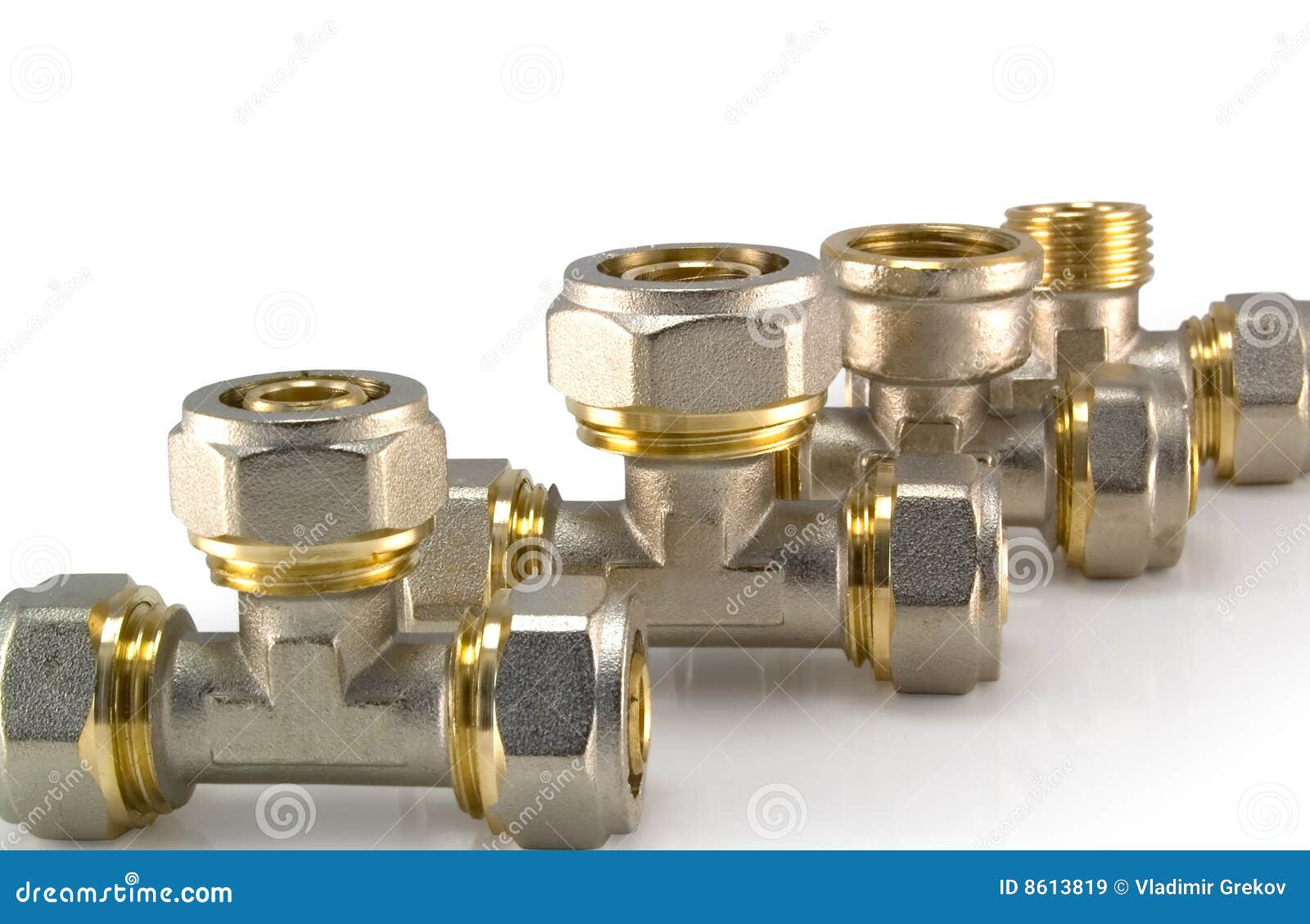 Plumbing Fittings stock image. Image of brightly, arranging 8613819