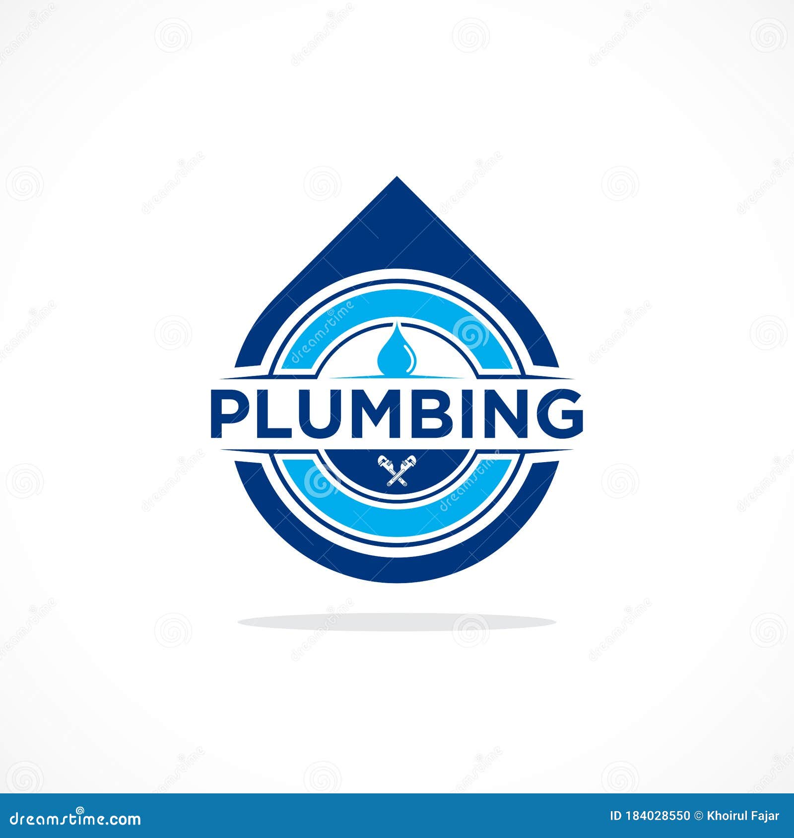 Plumbing Logo Template With Retro Or Vintage Style, Vector Illustration ...