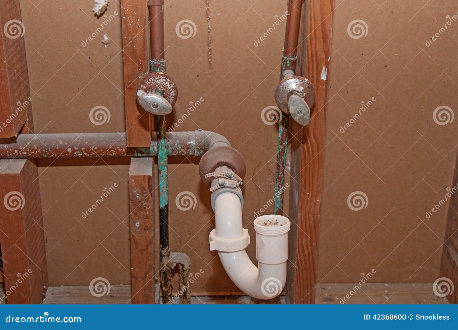 Plumbing Old Bathroom Pipes Stock Photo Image Of Peetrap