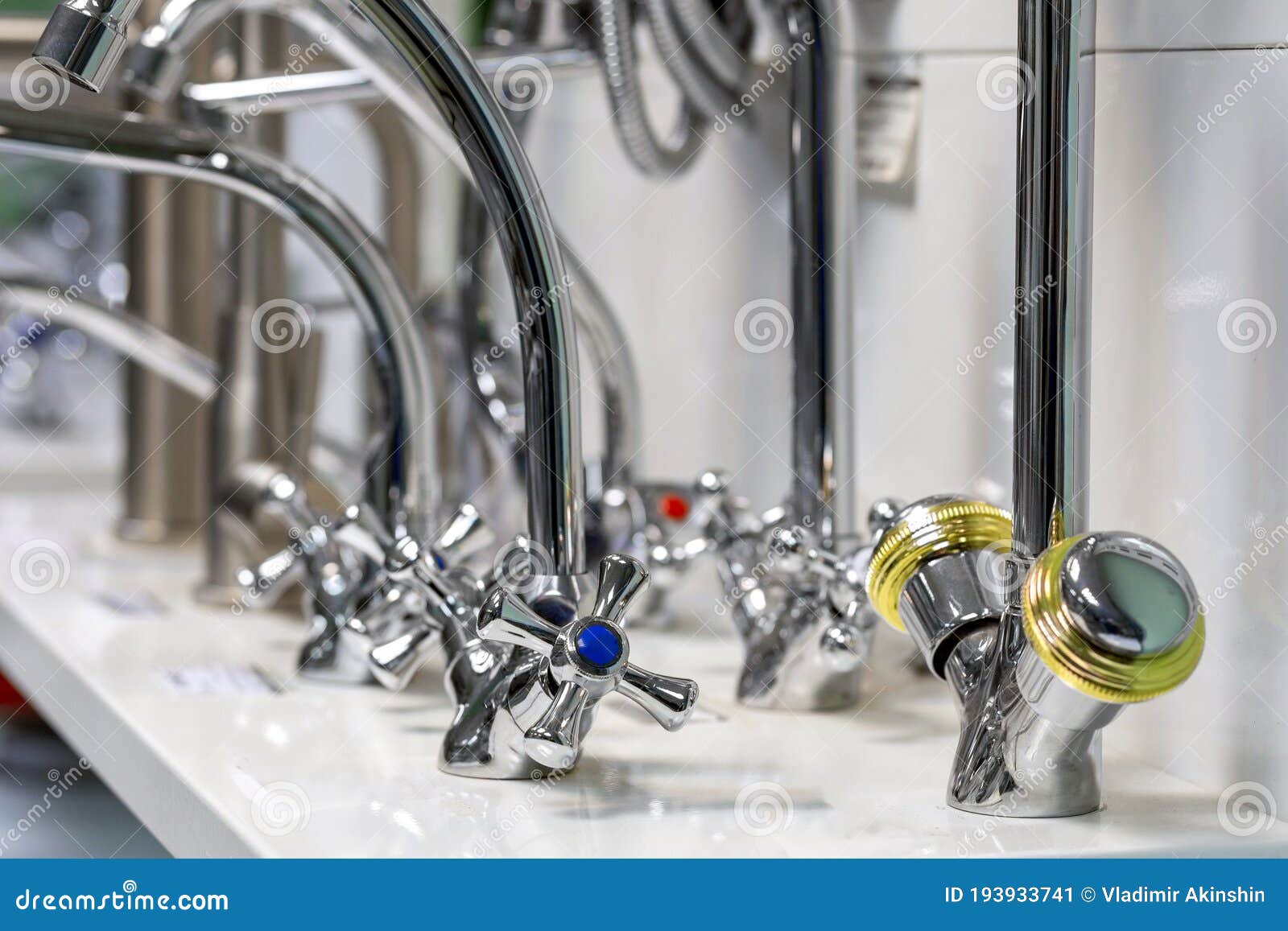 Plumbing Store Interior, Stand of Water Taps Stock Image Image of store, collection 193933741