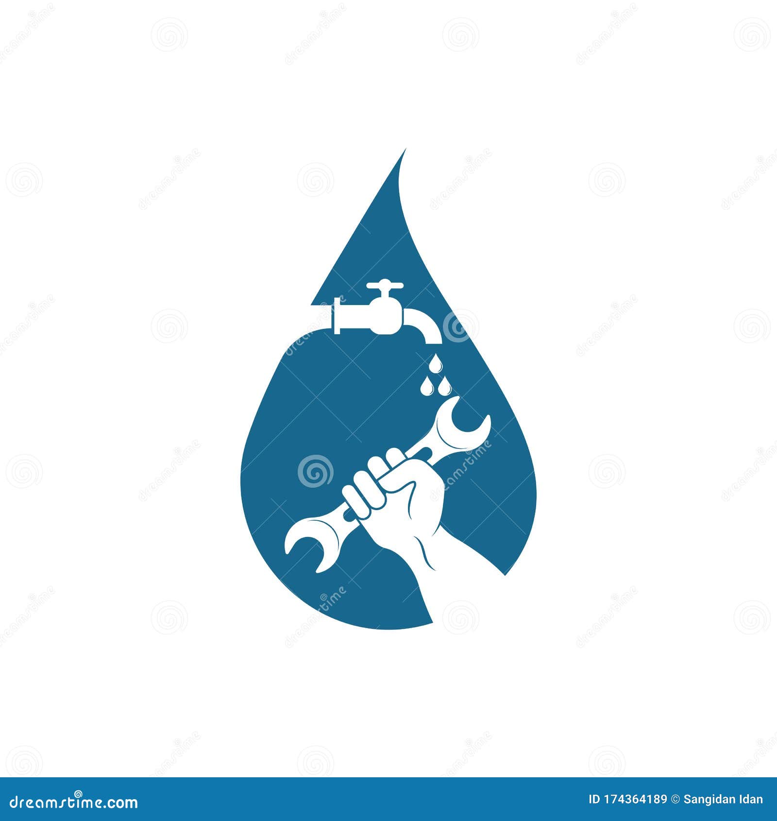 Plumbing Vector Illustration Logo Icon Stock Vector Illustration Of