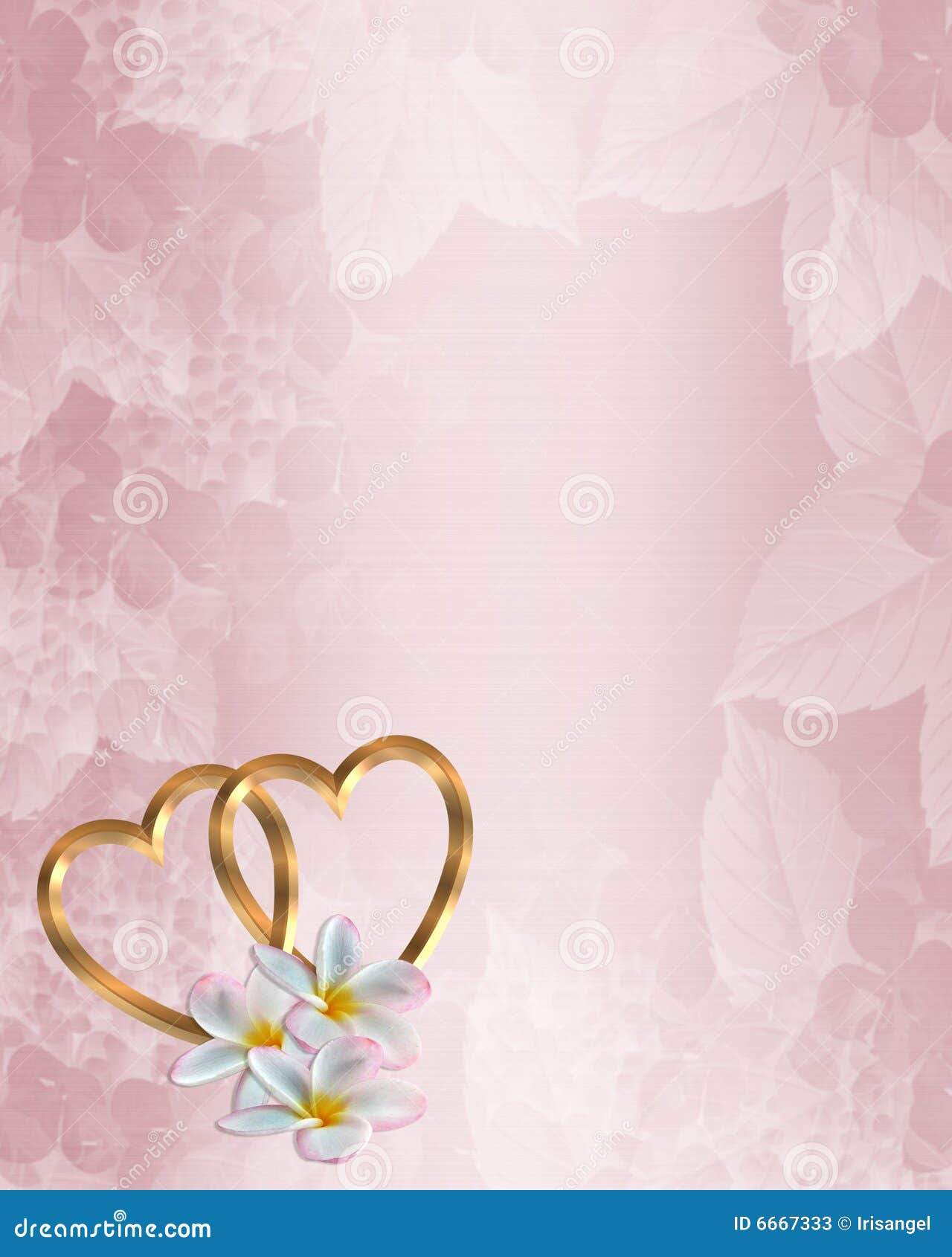 plumeria da cor de rosa do convite do casamento 6667333