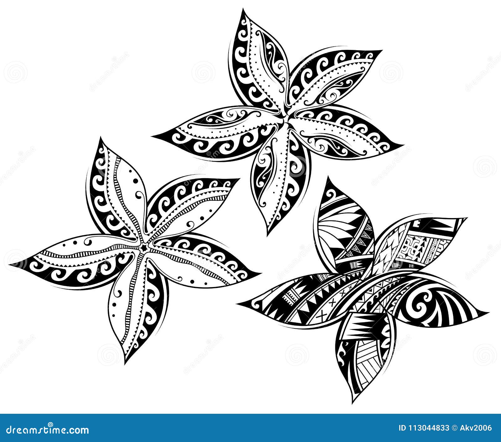 tribal flower designs