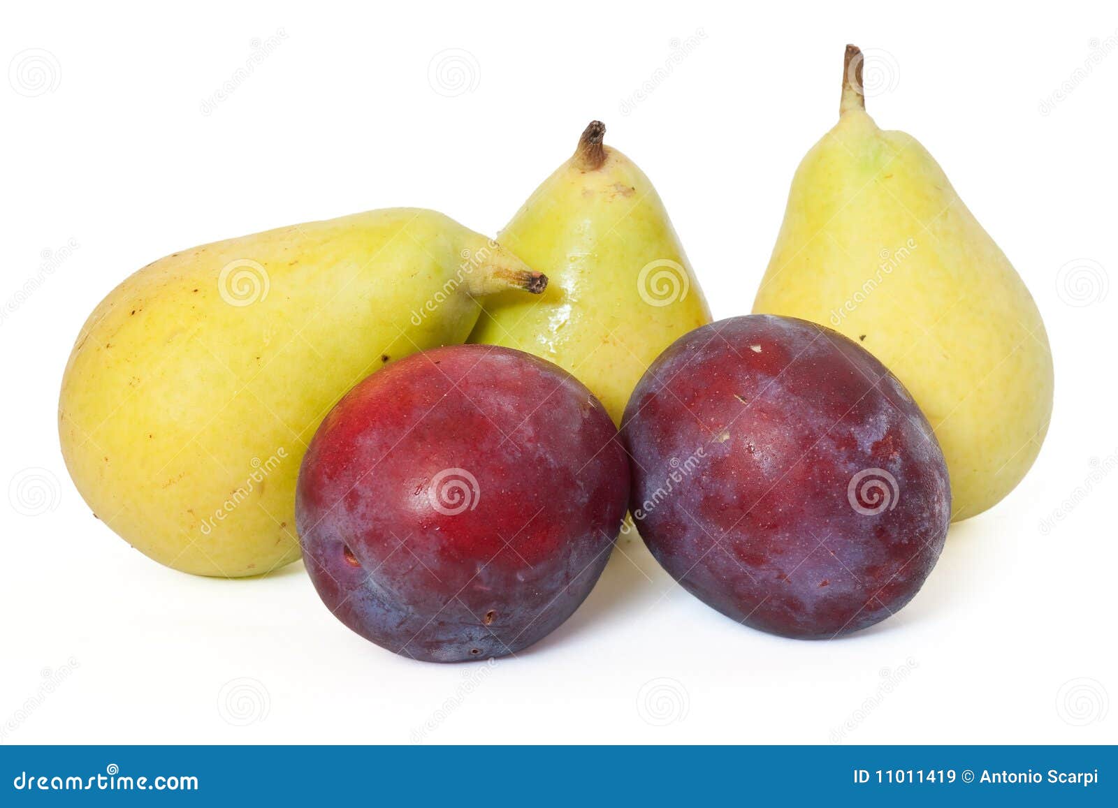 Plums and pears stock image. Image of ripe, eating, summer 11011419