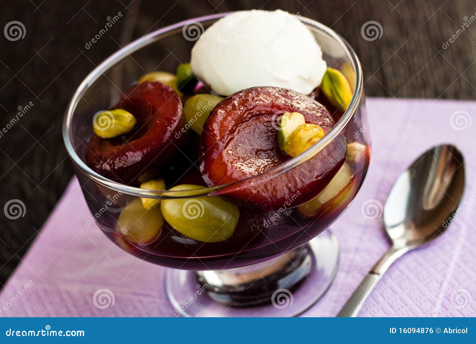 Plums in wine stock photo. Image of serving, fruit, decorate 16094876