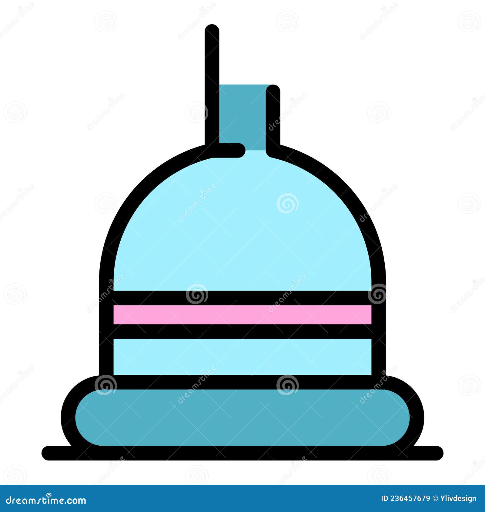 plunger icon color outline 