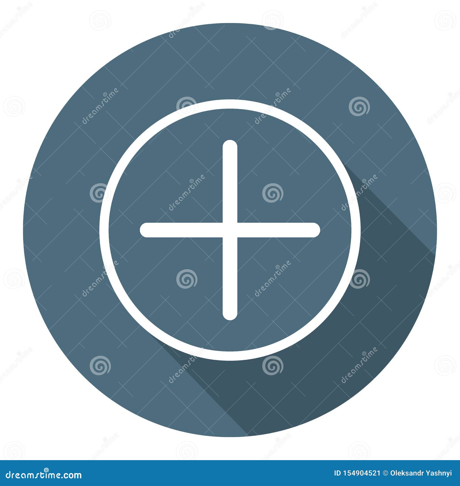 Download Plus Icon. Outline Flat Style. Vector Illustration For ...