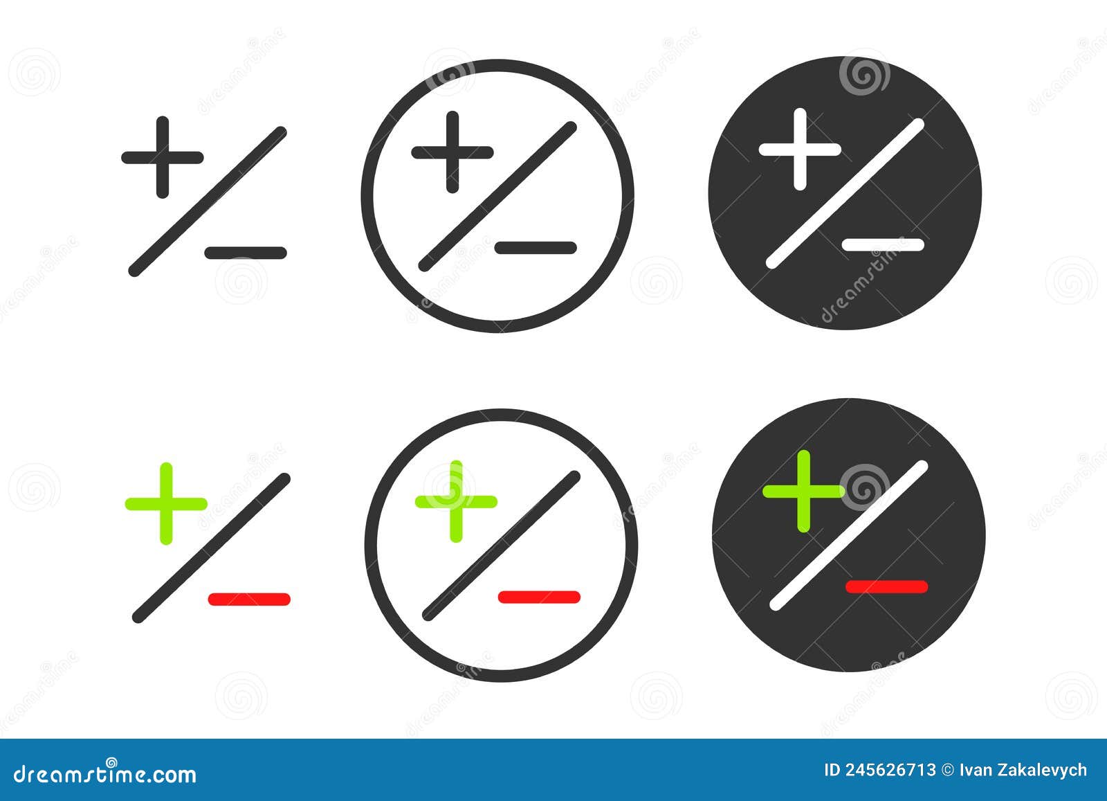 Mathematical Basic Signs Of Plus And Minus With A Slash Vector SVG Icon -  SVG Repo