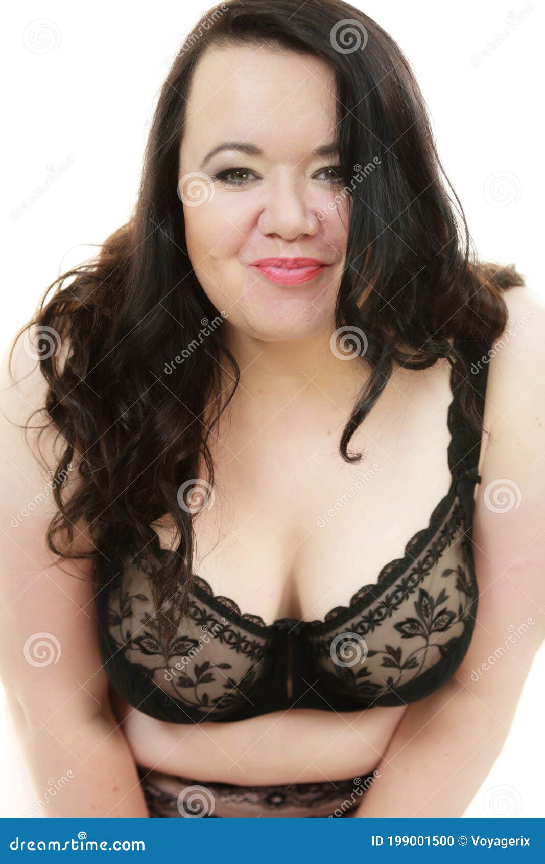 Woman in Black Bra Showing Her Breast Chest Stock Photo - Image of large,  bosom: 137584720