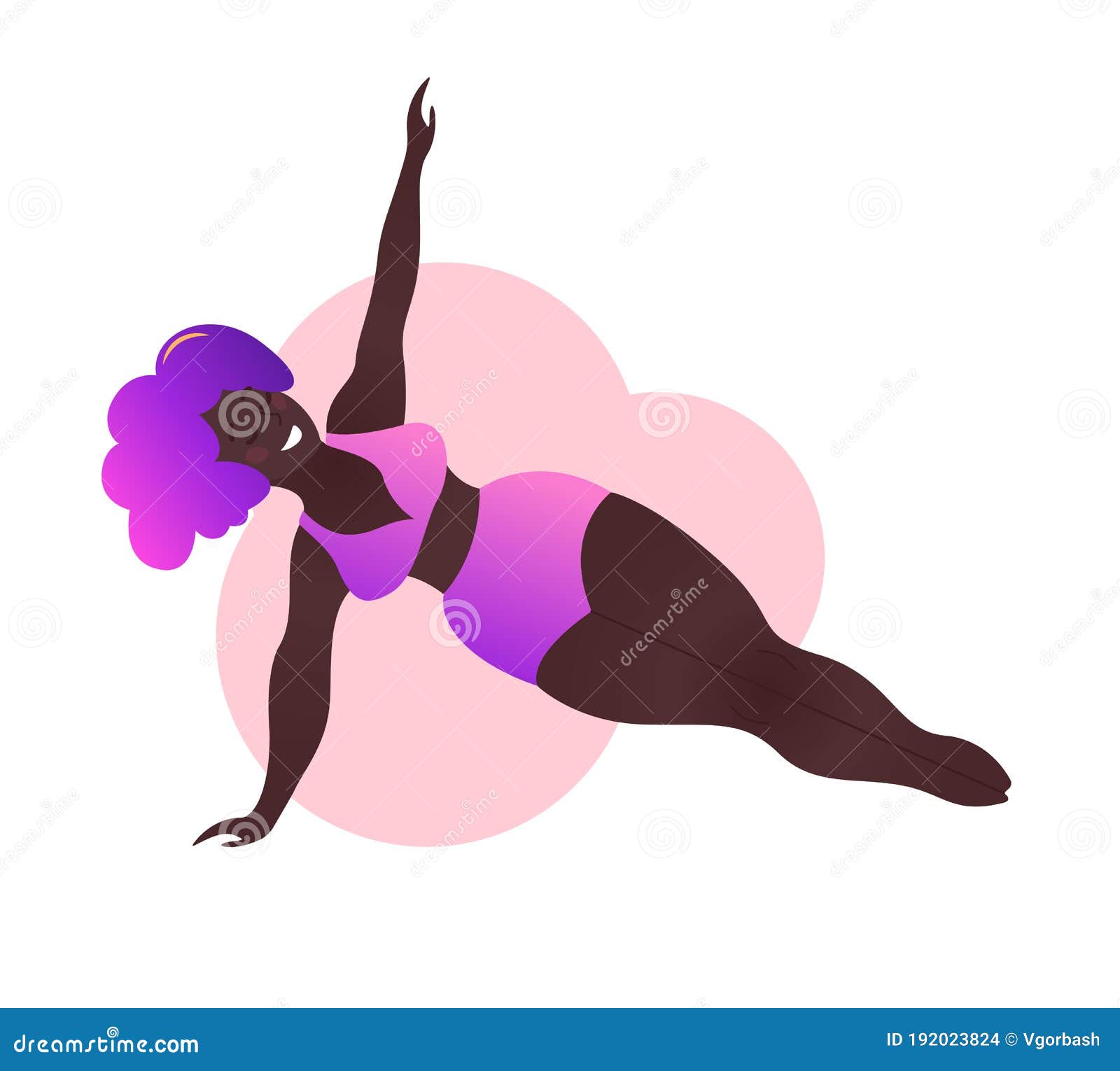 Seamless Pattern Plus Size Curvy Girls Doing Yoga Class. Online Home  Workout Concept Stock Illustration - Illustration of character, pattern:  298764173