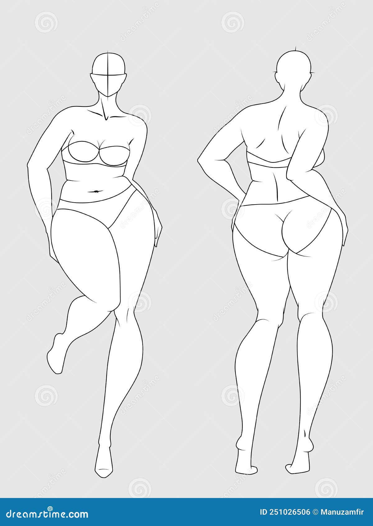 plus size fashion figure templates