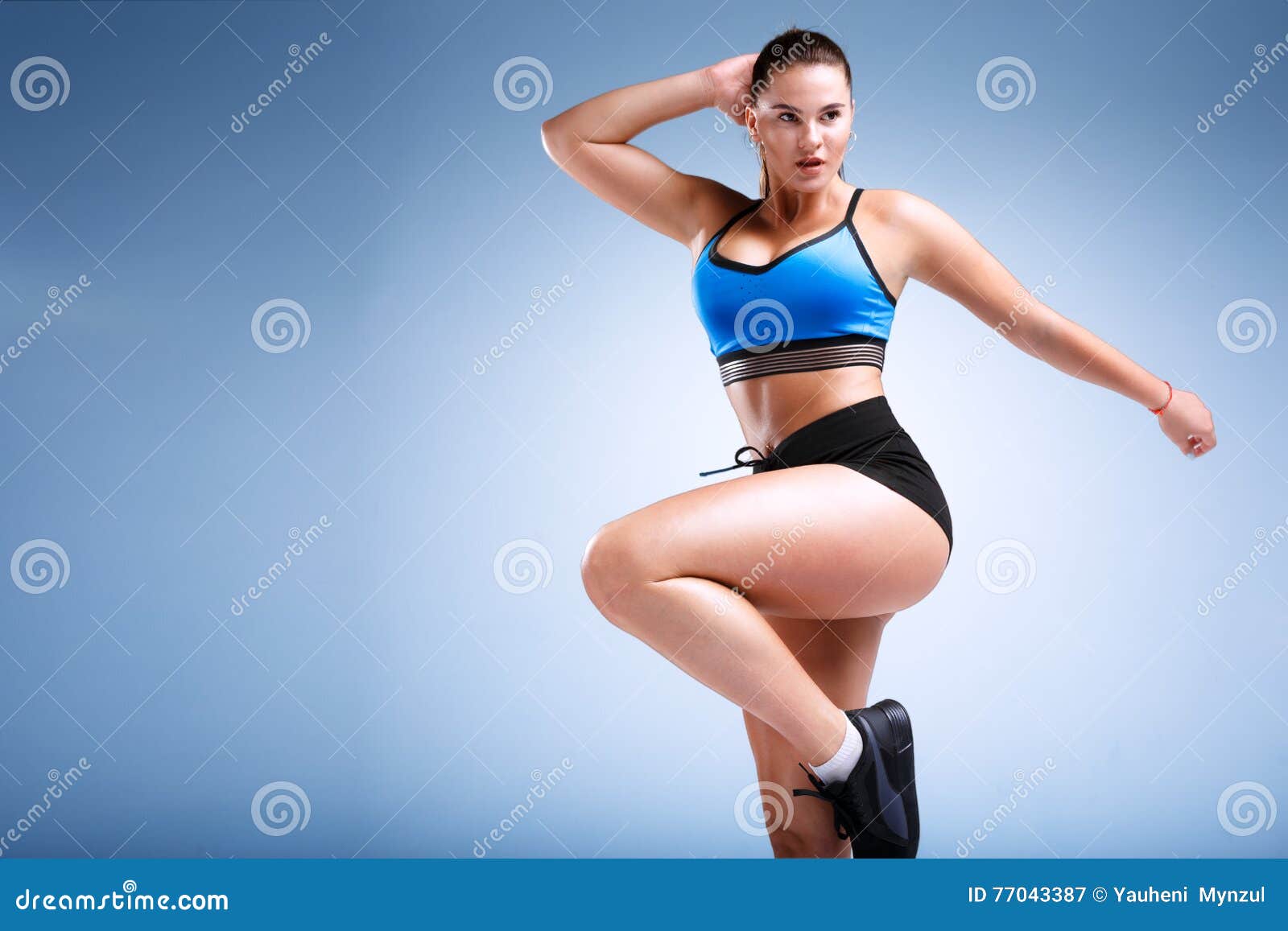 Plus Size Female Model In A Studio Stock Image - Image of model, care