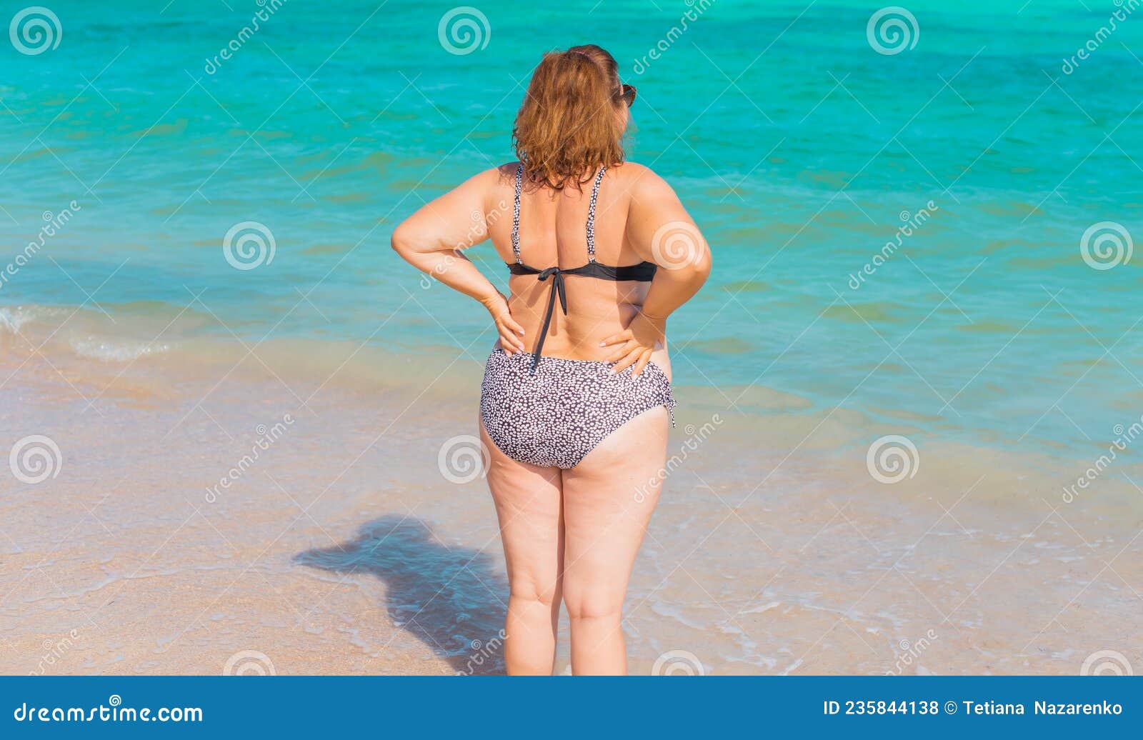 Mature Chubby Woman, Vacation Mood Concept Stock Photo - Image of adult,  holidays: 235844138