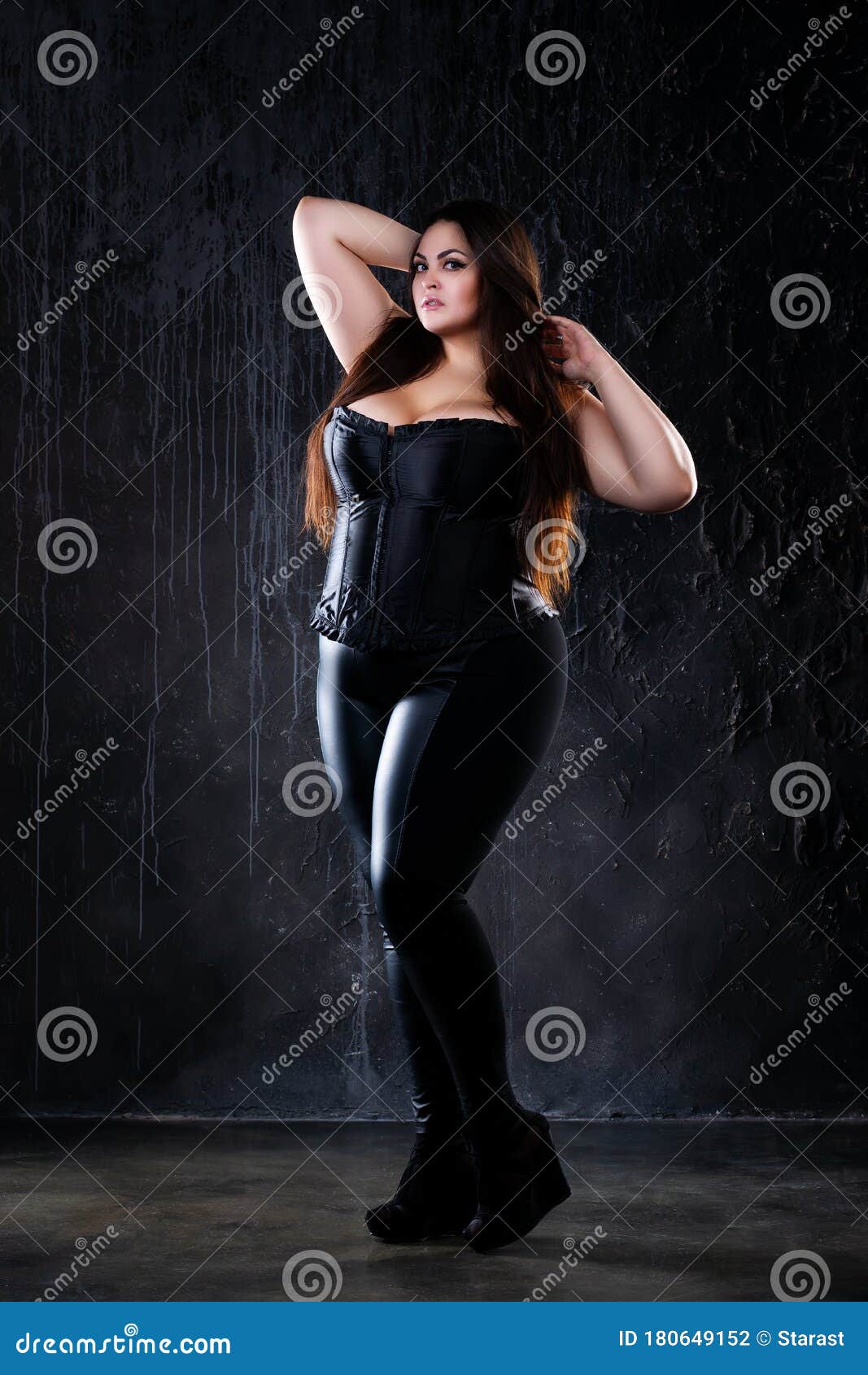 Plus Size Model in Clothes, Fat Woman on Background, Overweight Female Stock Photo - Image of attractive, body: 180649152