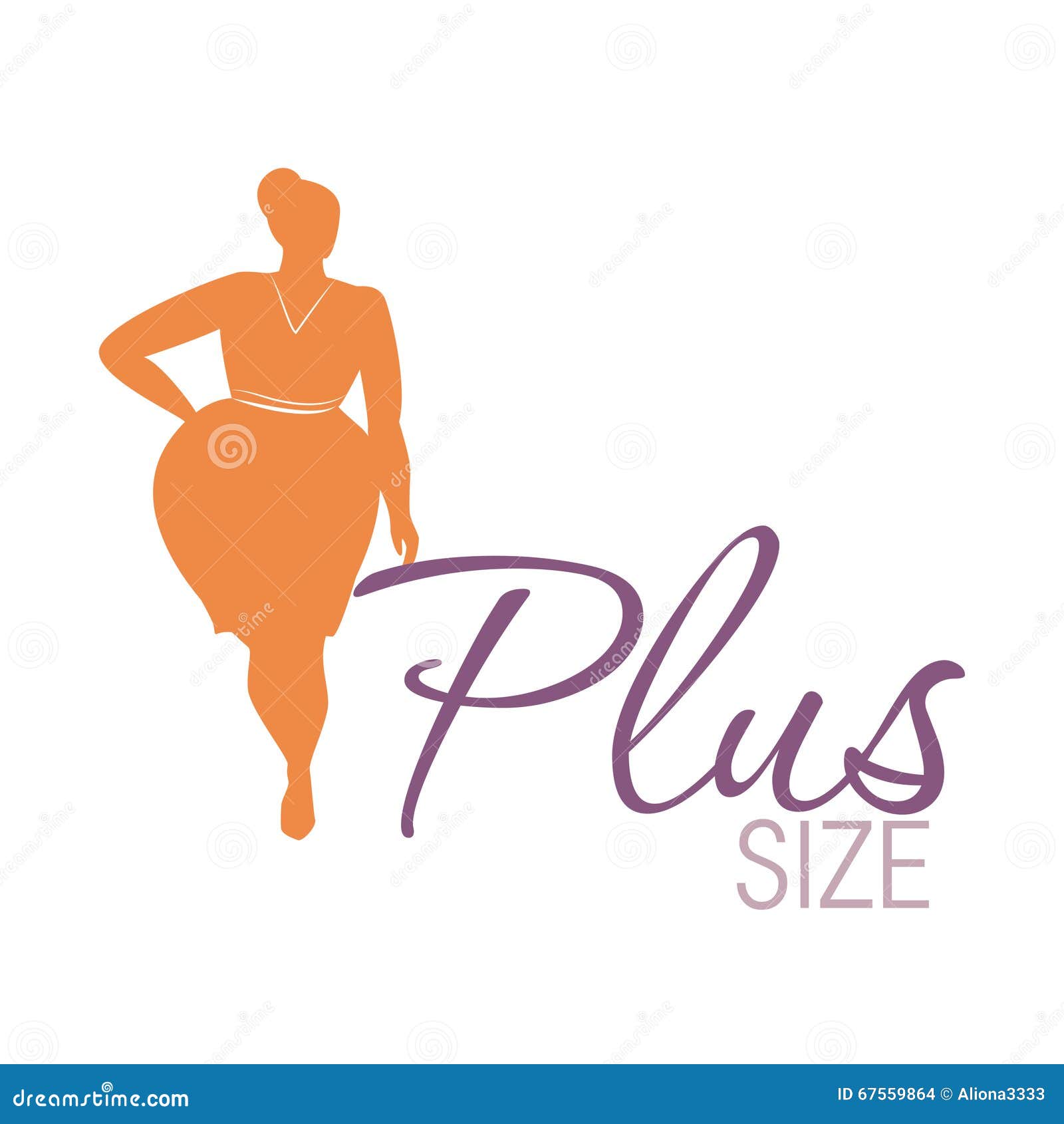 Plus size woman icon stock vector. Illustration of idyllic - 67559864