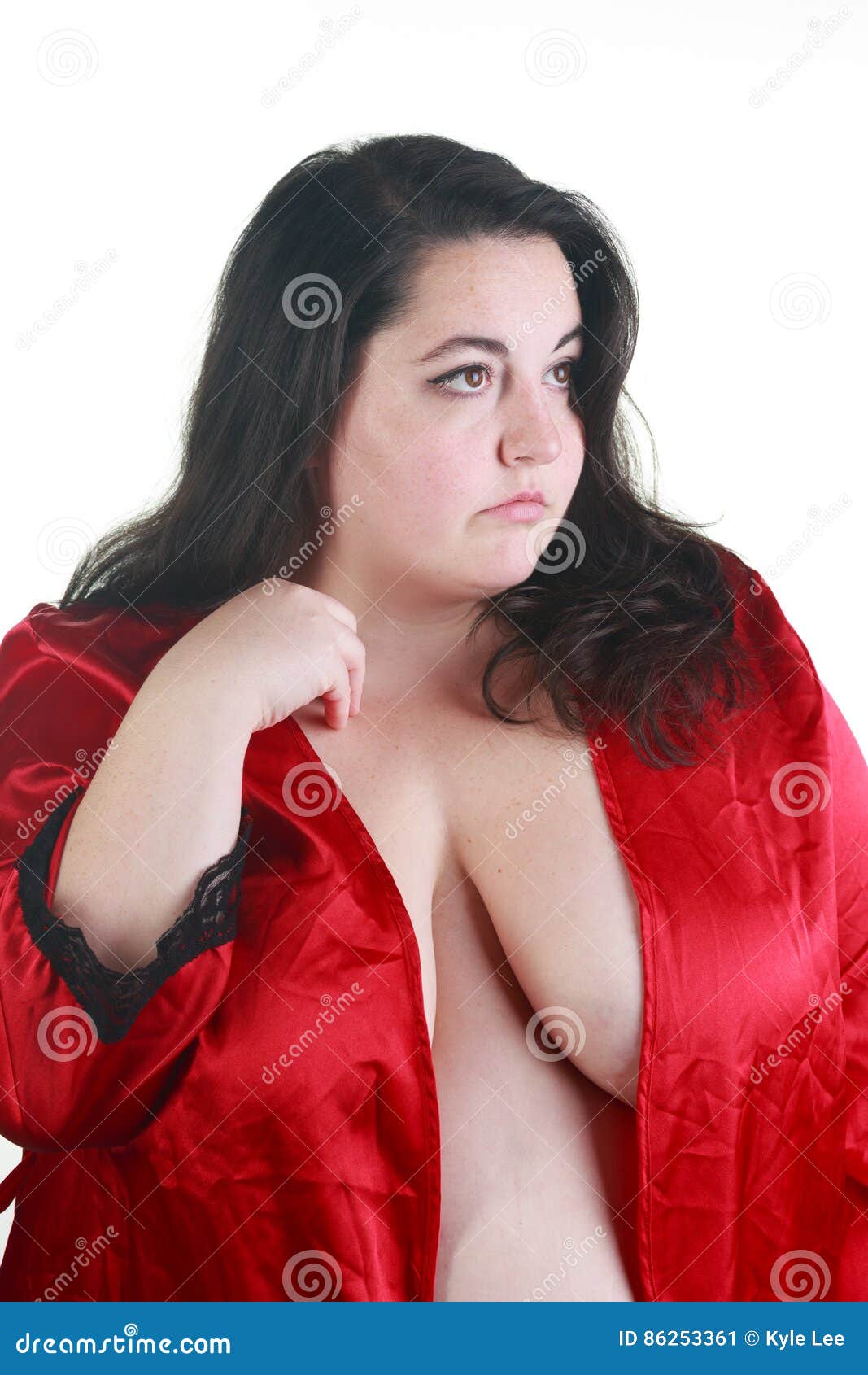 Plus Size Woman Posing in the Studio Stock Image - Image of heavy, light:  86253361