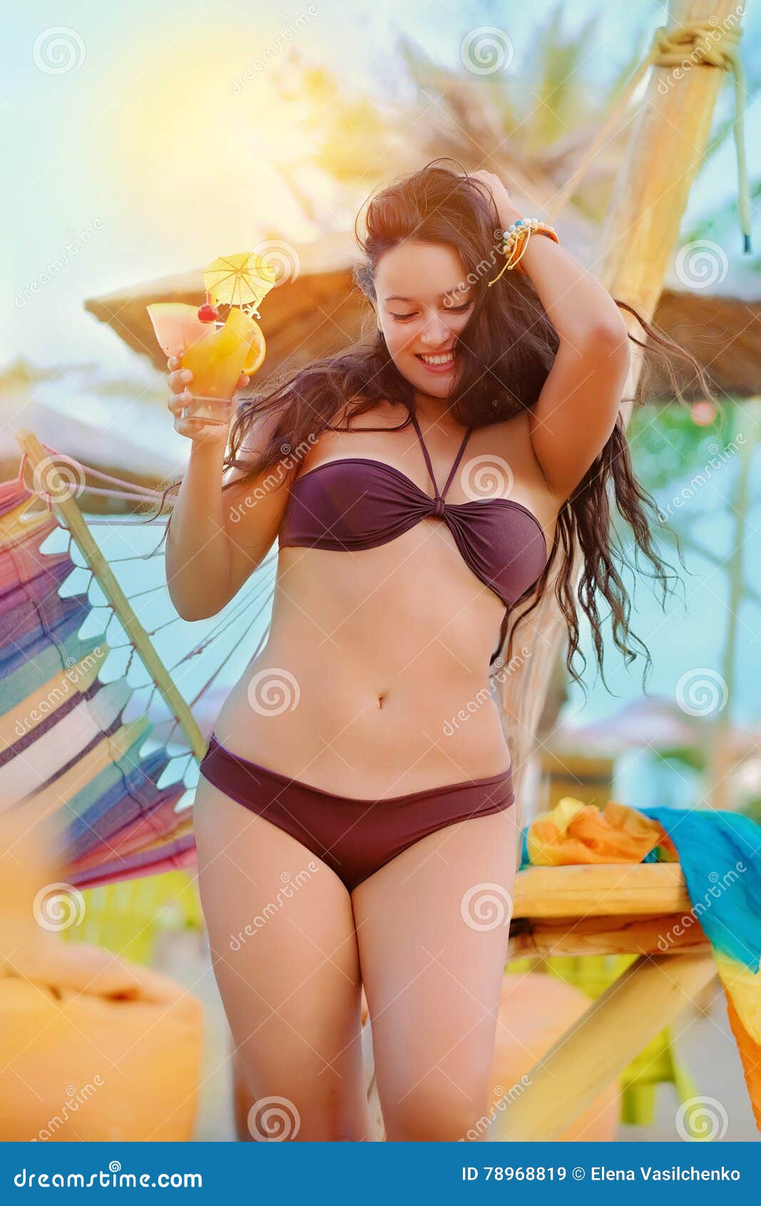 young girls plus size beach