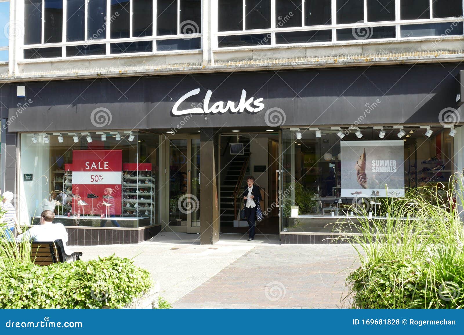 Plymouth, England. Clarks Shoe Shop 