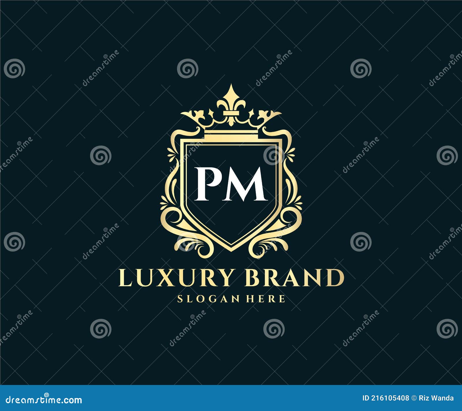 Premium Vector  Modern monogram initial letter pm logo design