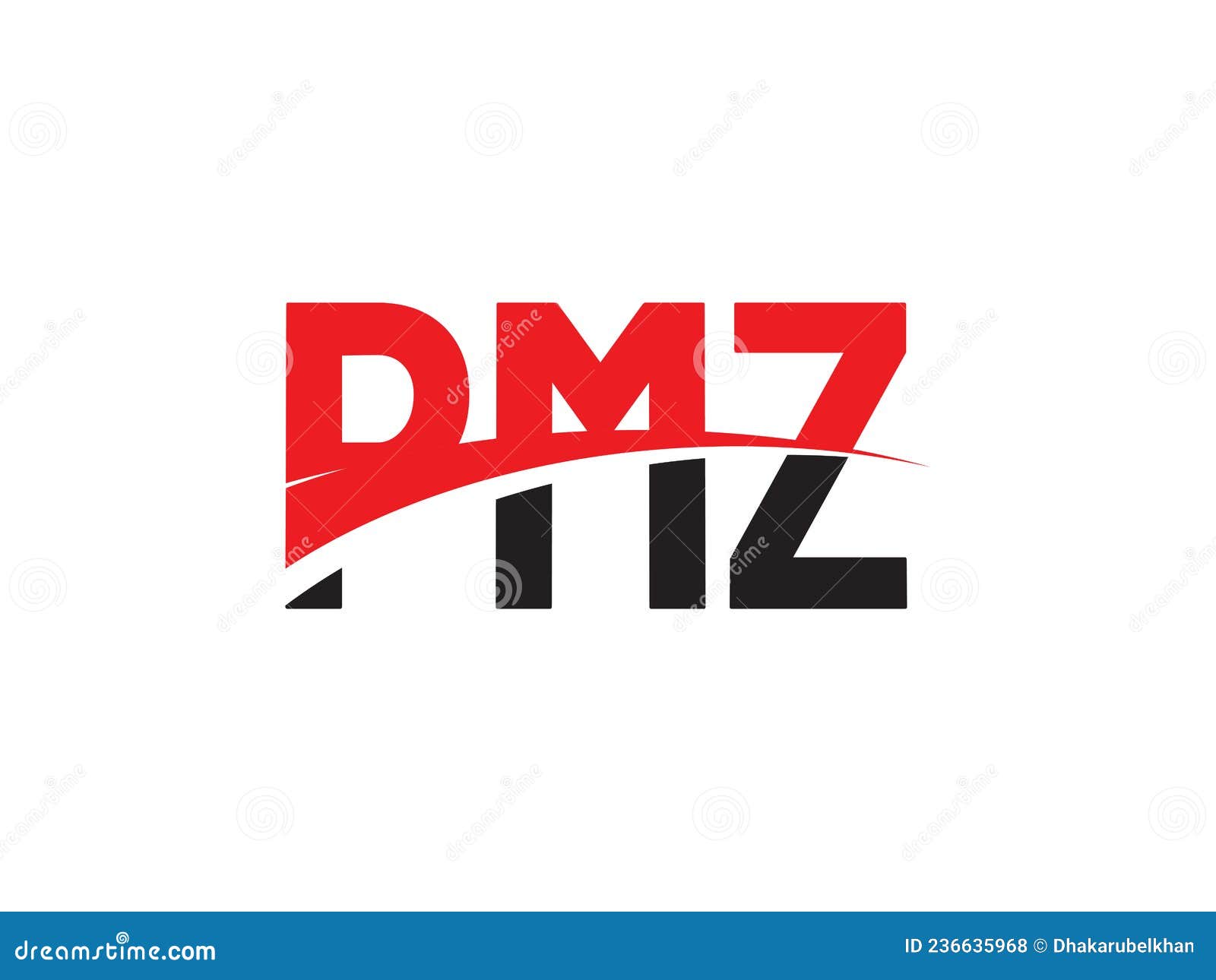 PMZ Letter Initial Logo Design Vector Illustration Stock Vector