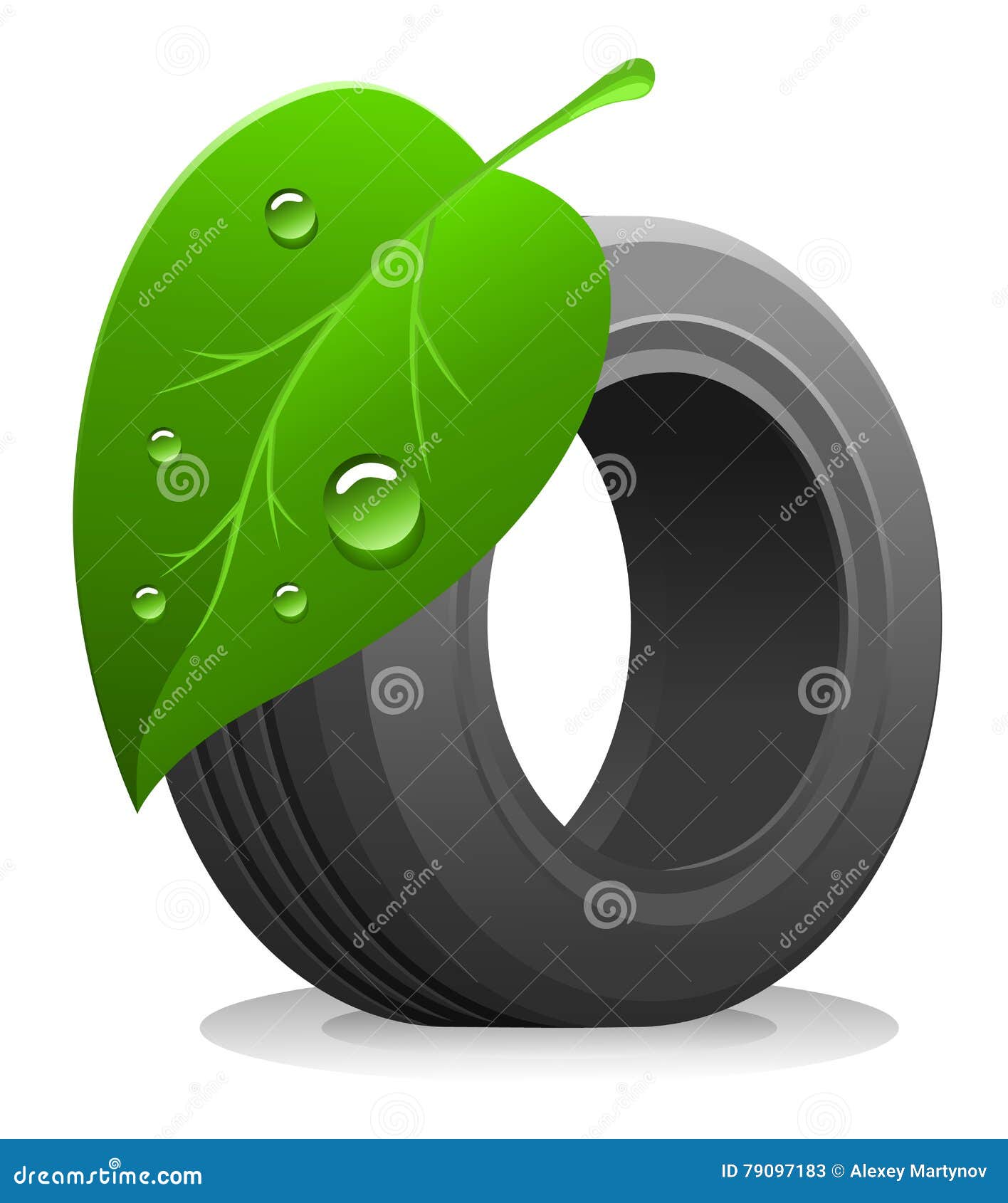 Pneu de Eco ilustração do vetor. Ilustração de folha 79097183